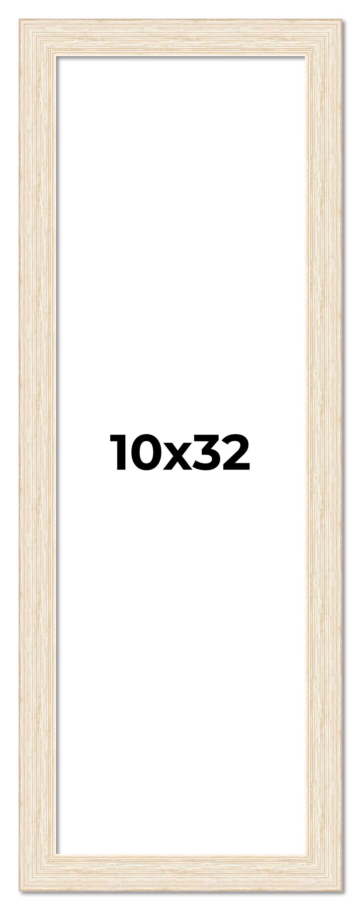 10x32 Frame White Real Wood Picture Frame Width 1.5 inches | Interior Frame Dept main product image