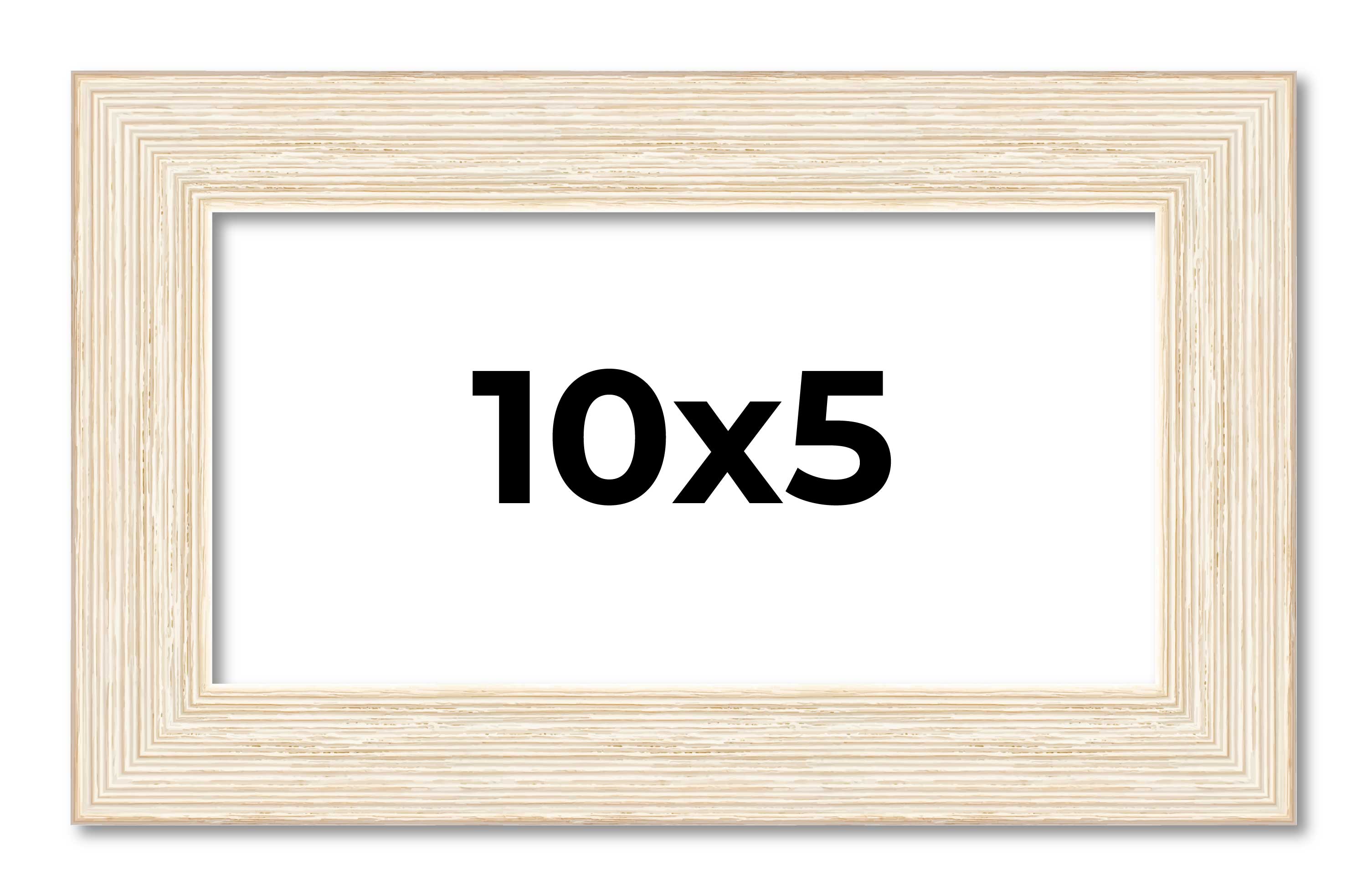 10x5 Frame White Real Wood Picture Frame Width 1.5 inches | Interior Frame Depth - Bild 1 von 9
