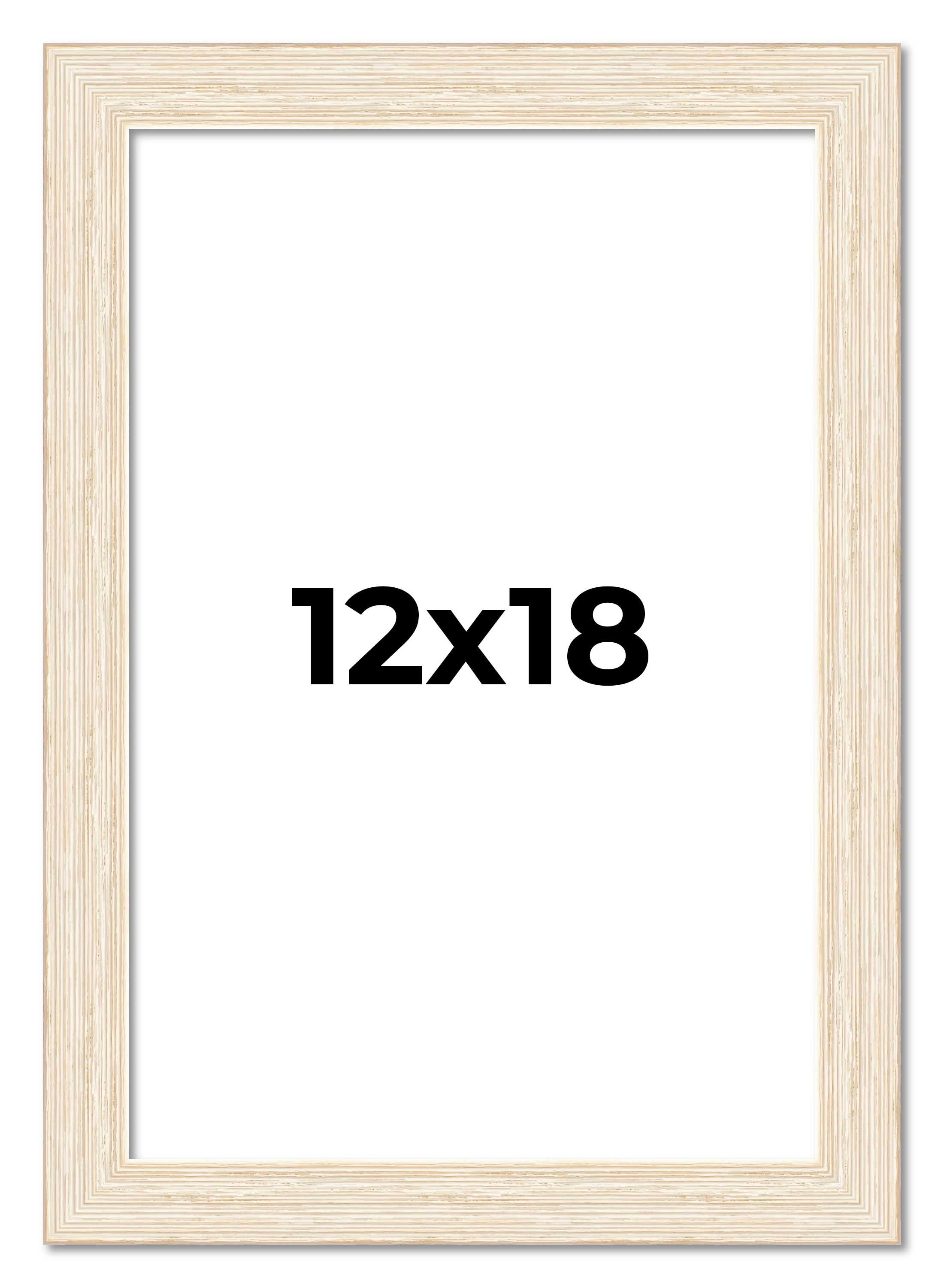 12x18 Frame White Barnwood Picture Frame Photo Frame UV Acrylic, Acid Free