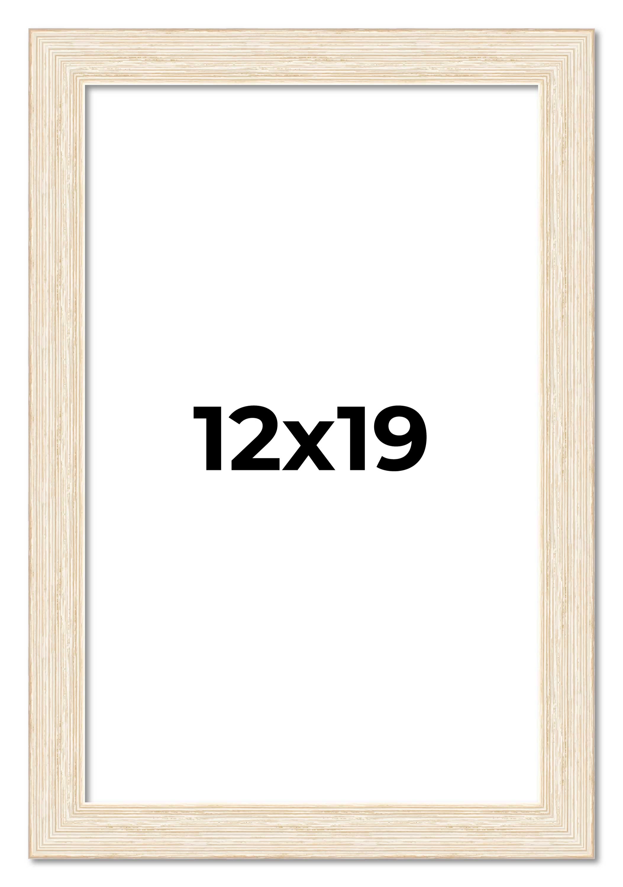12x19 Frame White Real Wood Picture Frame Width 1.5 inches | Interior Frame Dept main product image