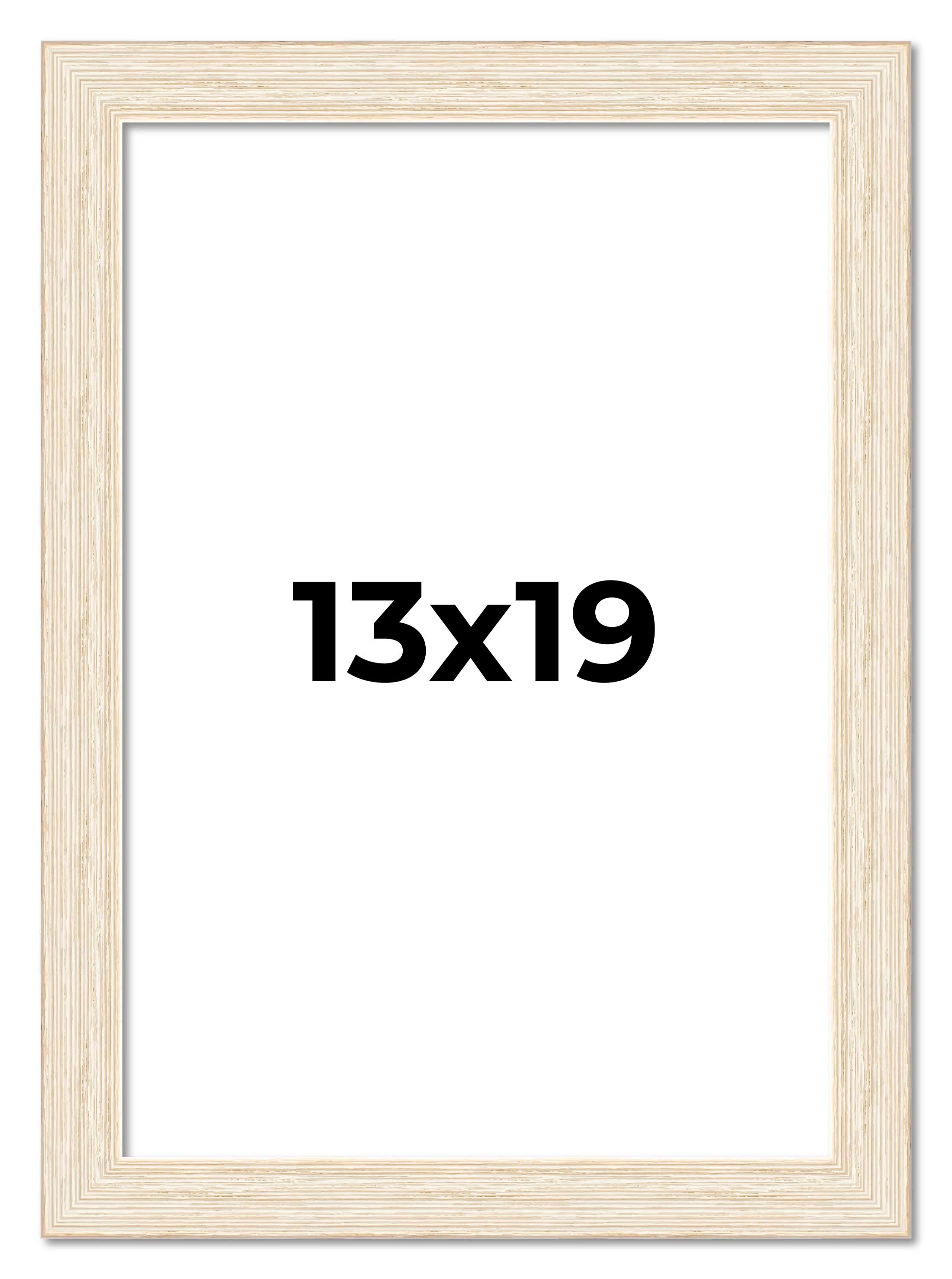 13x19 Frame White Real Wood Picture Frame Width 1.5 inches | Interior Frame Dept main product image
