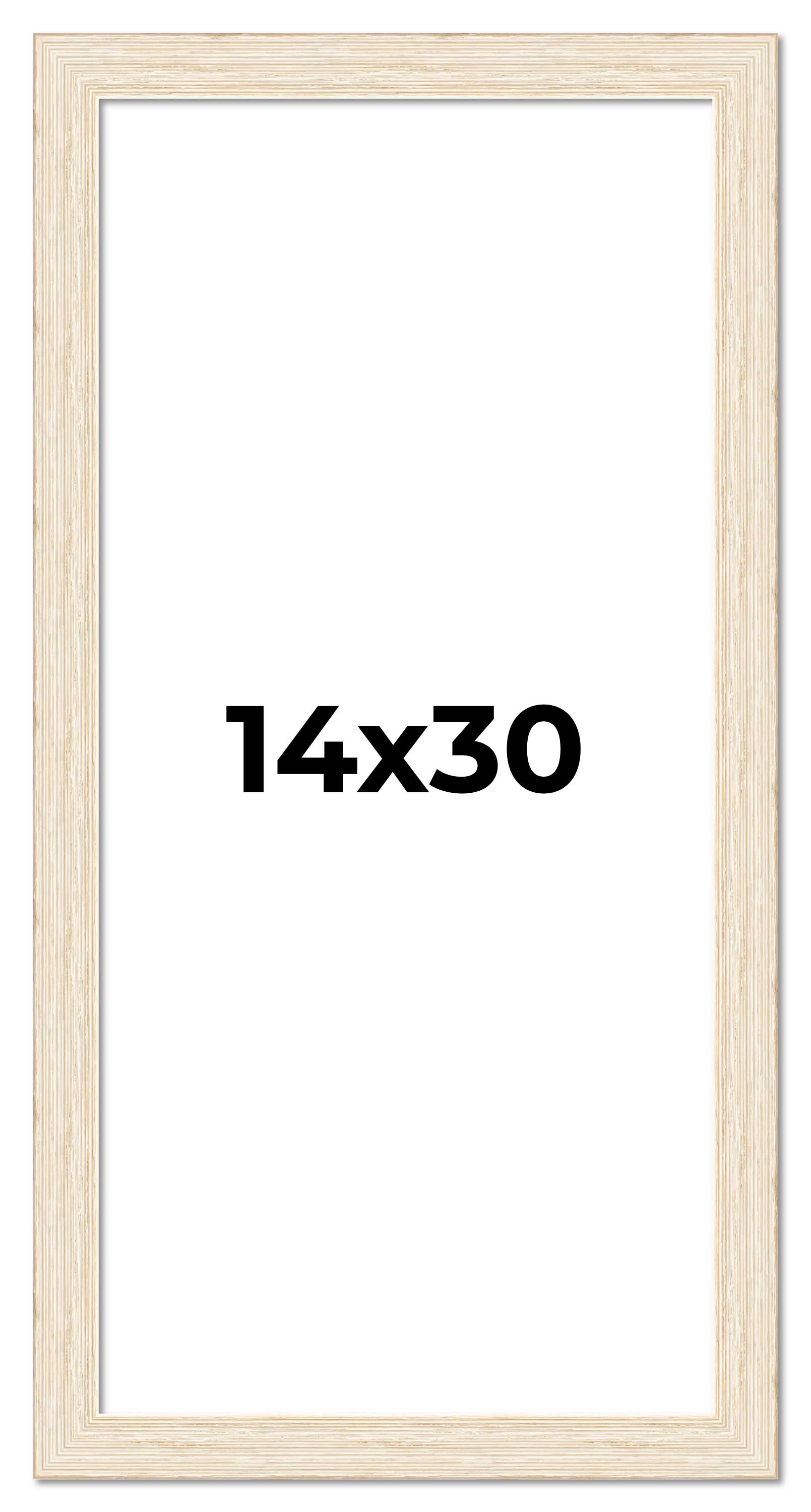 14x30 Frame White Real Wood Picture Frame Width 1.5 inches | Interior Frame Dept main product image