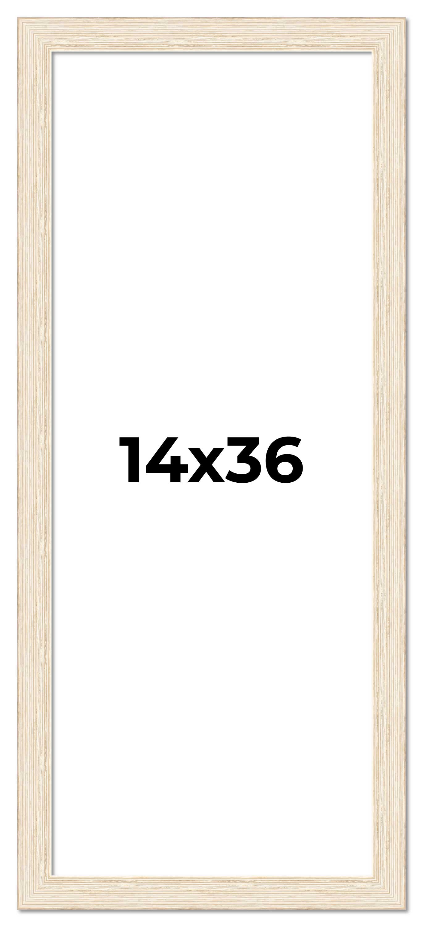 14x36 Frame White Barnwood Picture Frame Includes UV Acrylic Plexiglass ...