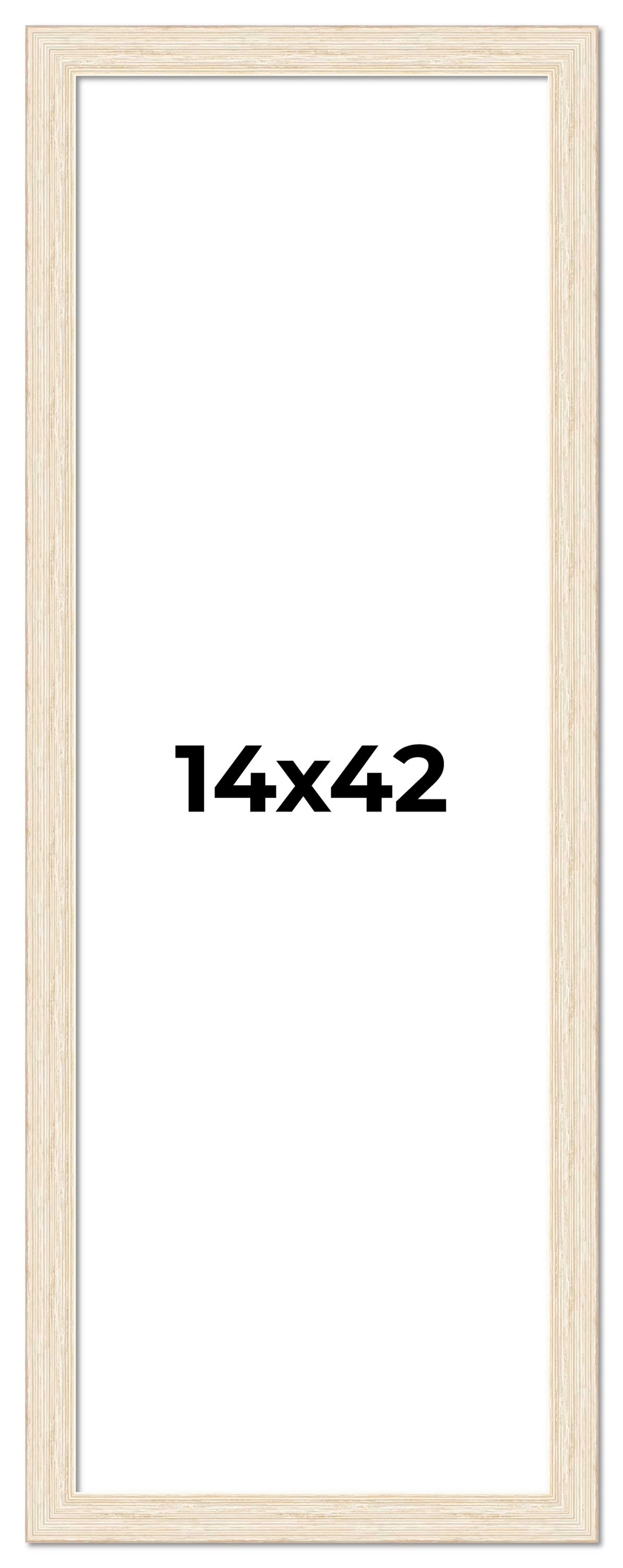 14x42 Frame White Real Wood Picture Frame Width 1.5 inches | Interior Frame Dept main product image