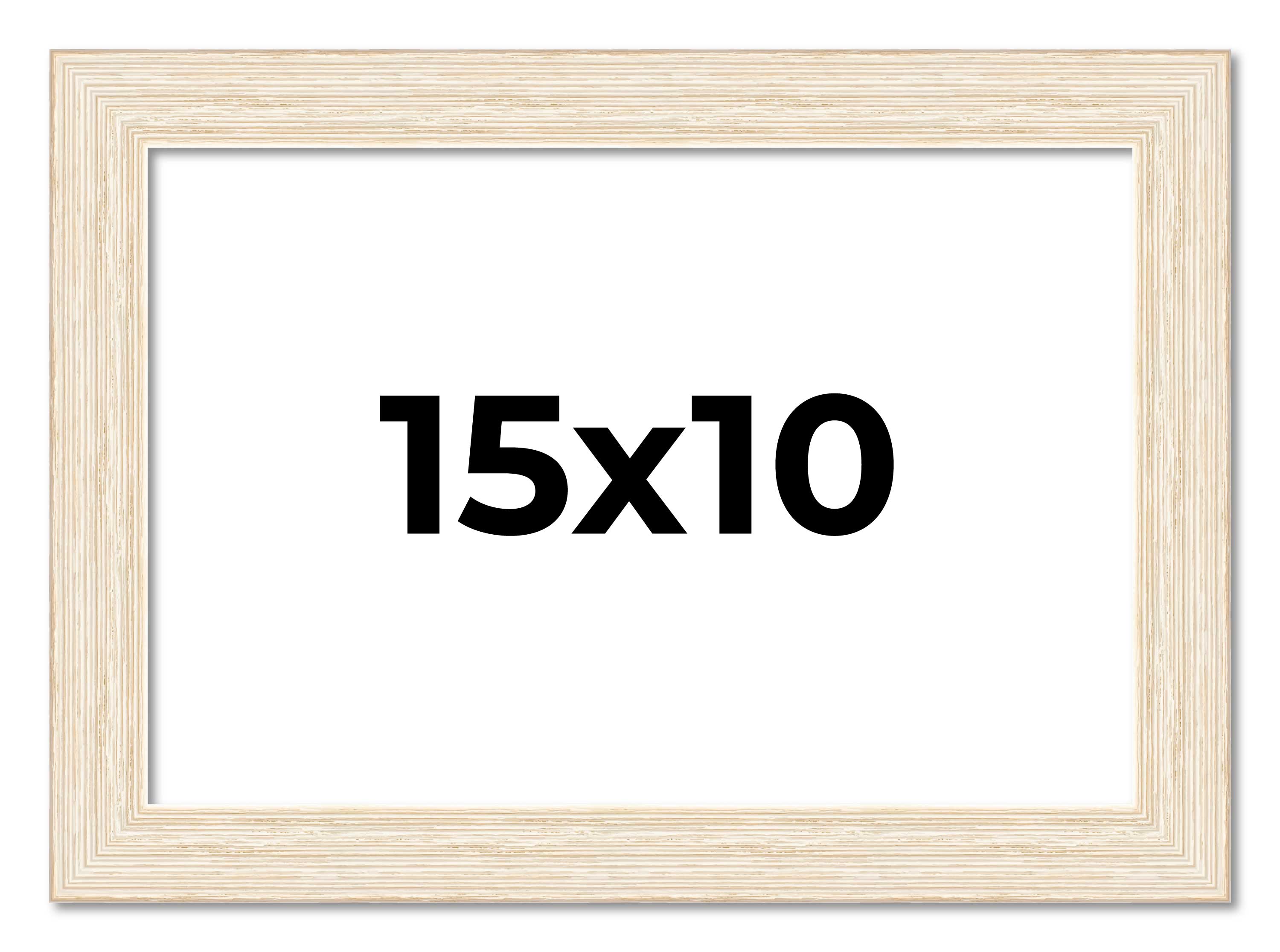 15x10 Frame White Real Wood Picture Frame Width 1.5 inches | Interior Frame Dept main product image