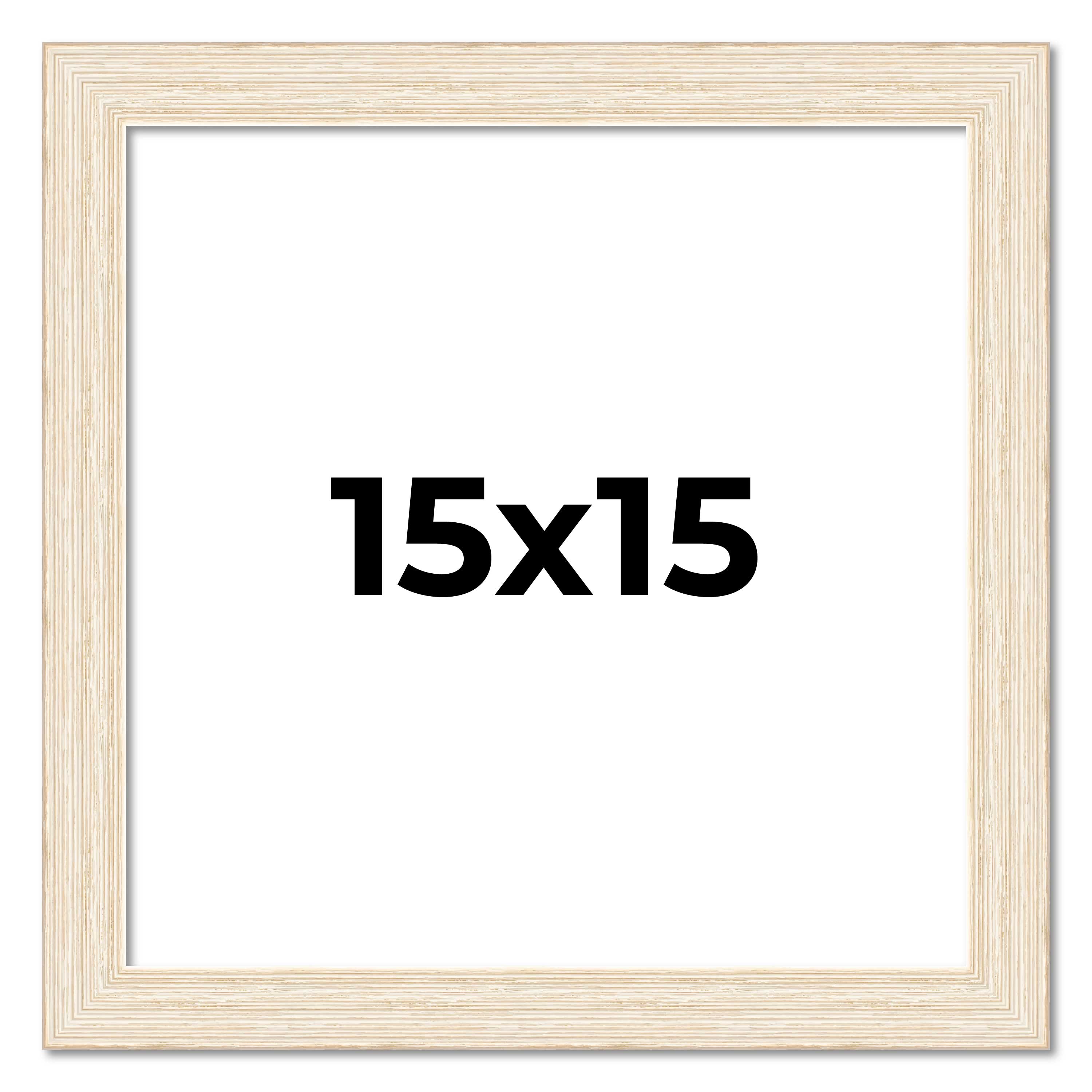 15x15 Frame White Real Wood Picture Frame Width 1.5 inches | Interior Frame Dept main product image