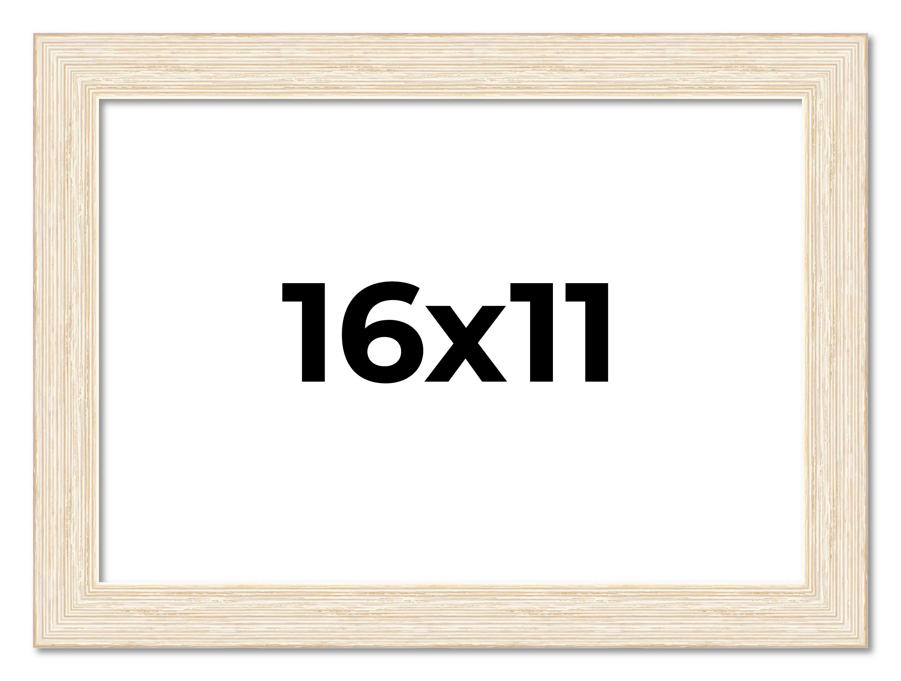 16x11 Frame White Real Wood Picture Frame Width 1.5 inches | Interior Frame Dept main product image