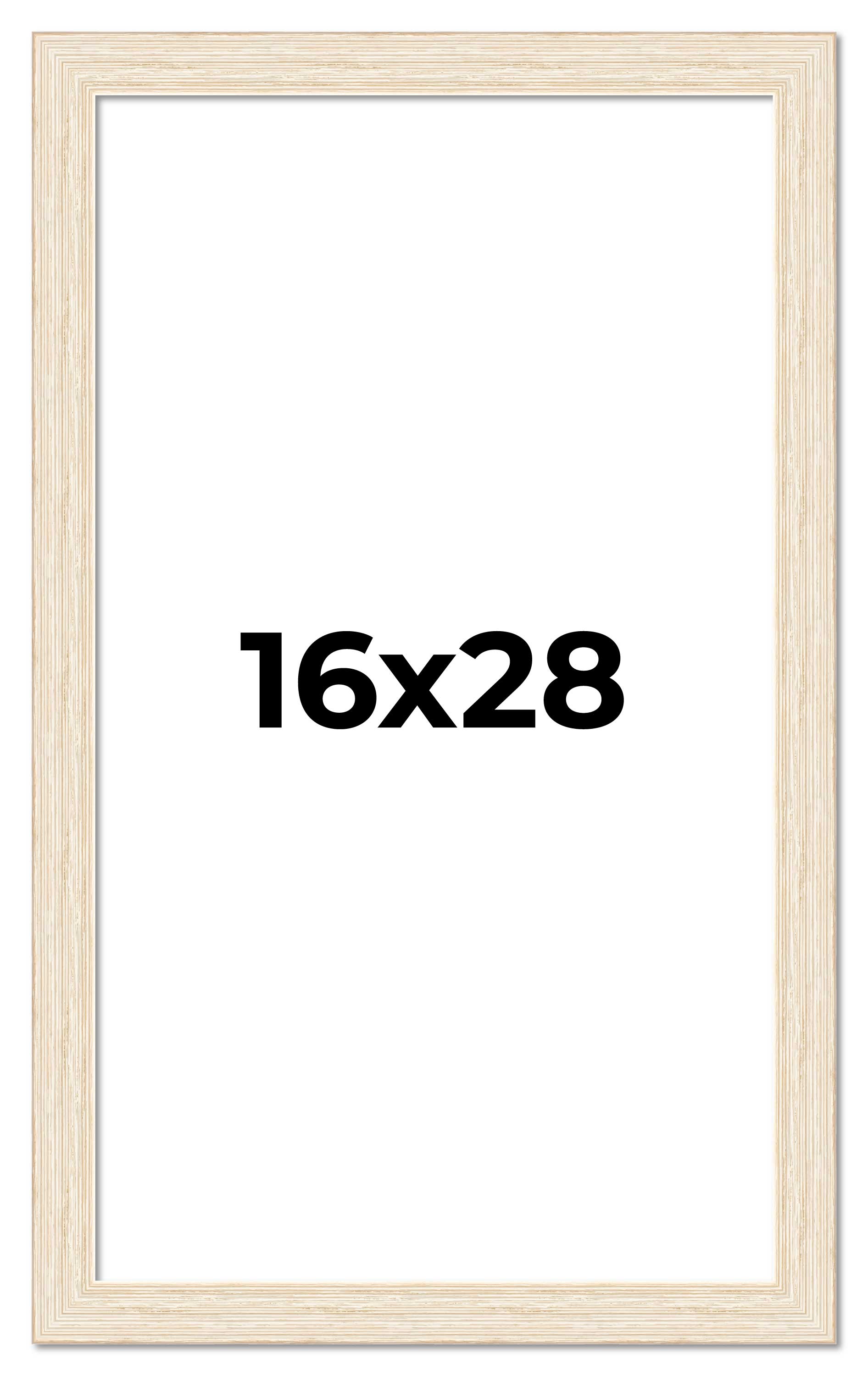 16x28 Frame White Real Wood Picture Frame Width 1.5 inches | Interior Frame Dept main product image