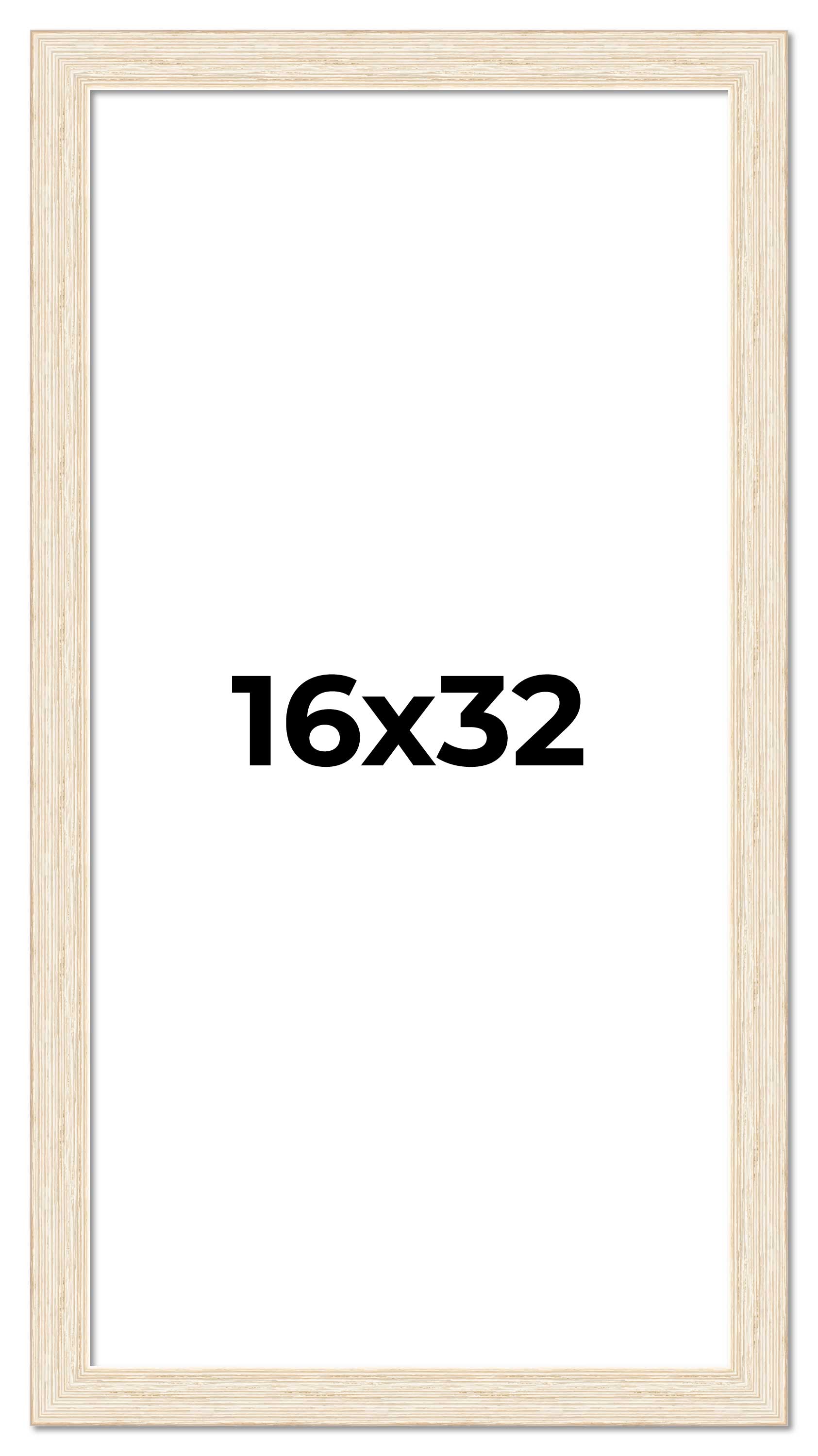 16x32 Frame White Real Wood Picture Frame Width 1.5 inches | Interior Frame Dept main product image