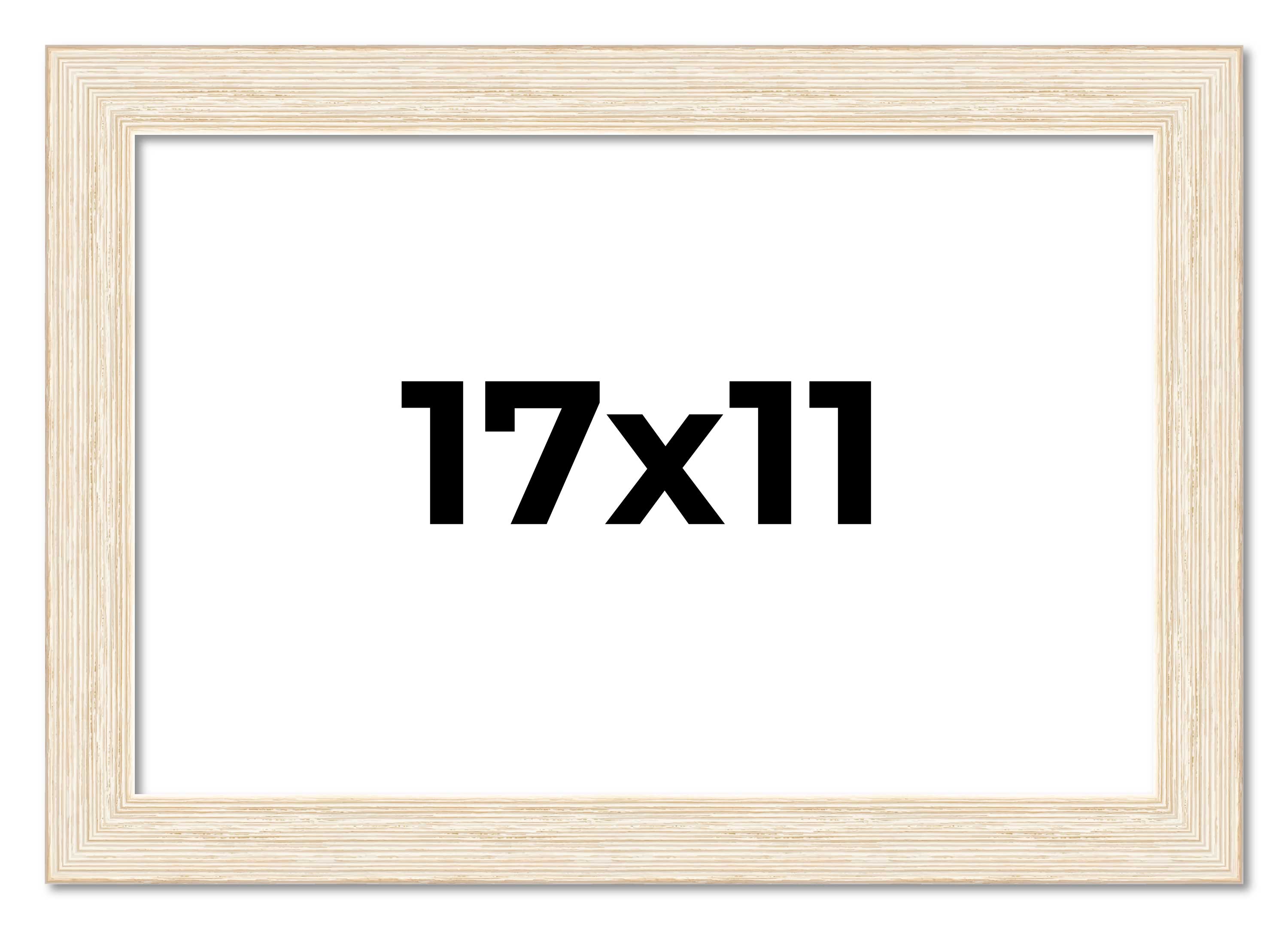 Cornice 17x11 bianca in vero legno larghezza 1,5 pollici | Cornice interna reparto