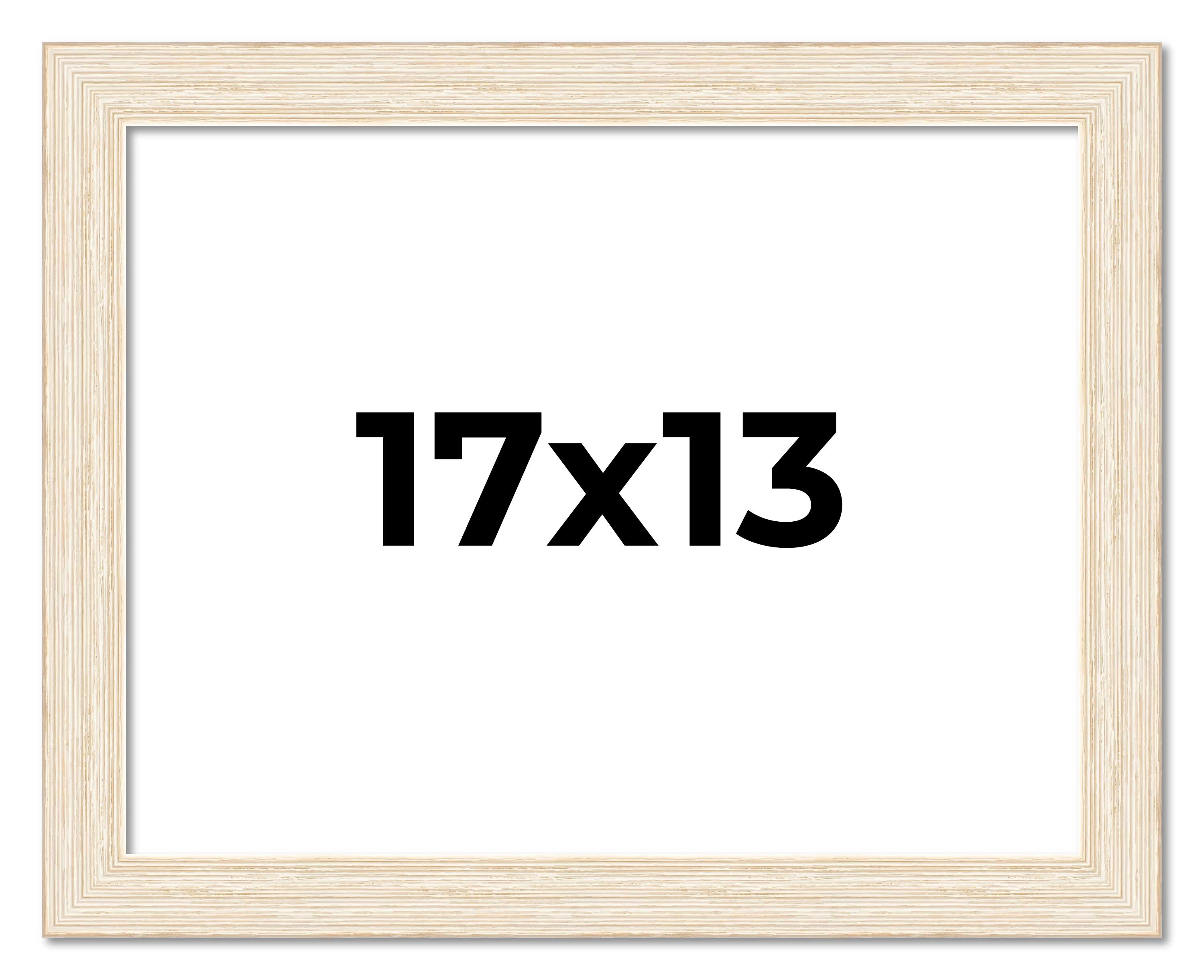 17x13 Frame White Barnwood Picture Frame Photo Frame UV Acrylic, Acid Free