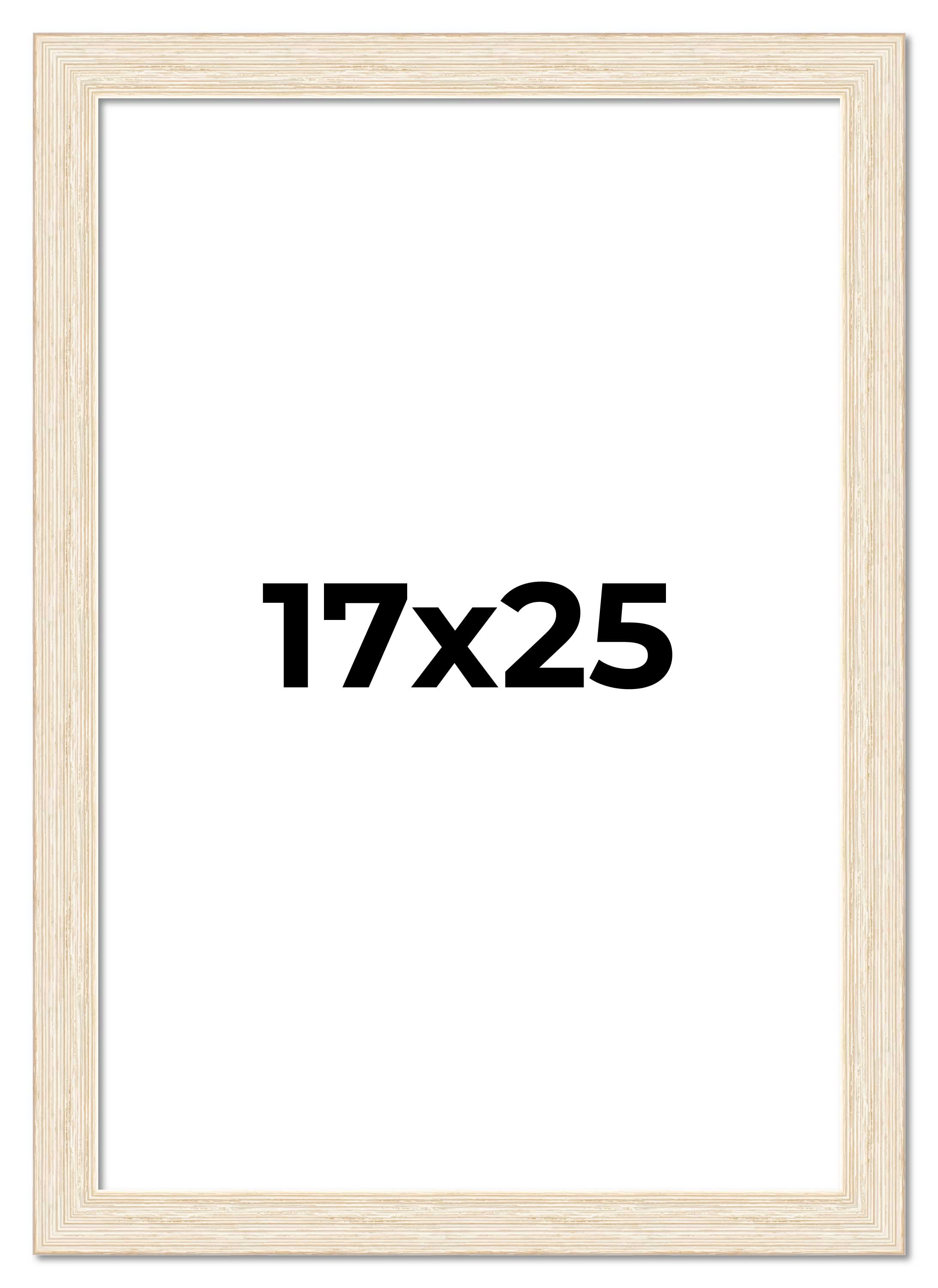 17×25 Frame White Real Wood Picture Frame Width 1.5 inches | Interior Frame Dept