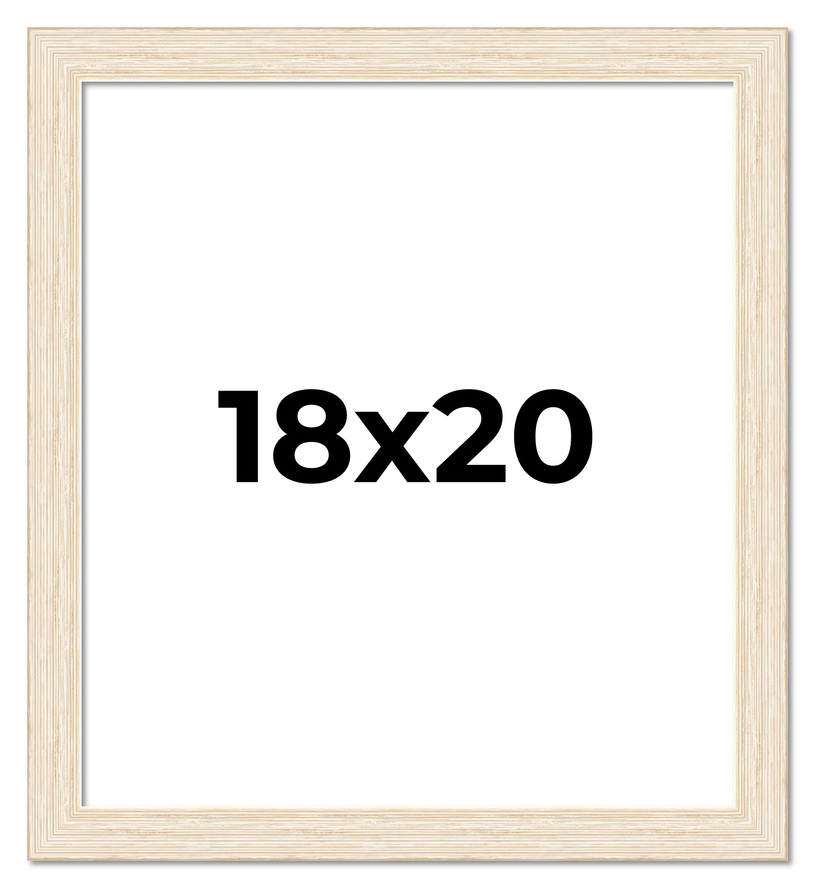 18x20 Frame White Real Wood Picture Frame Width 1.5 inches | Interior Frame Dept main product image