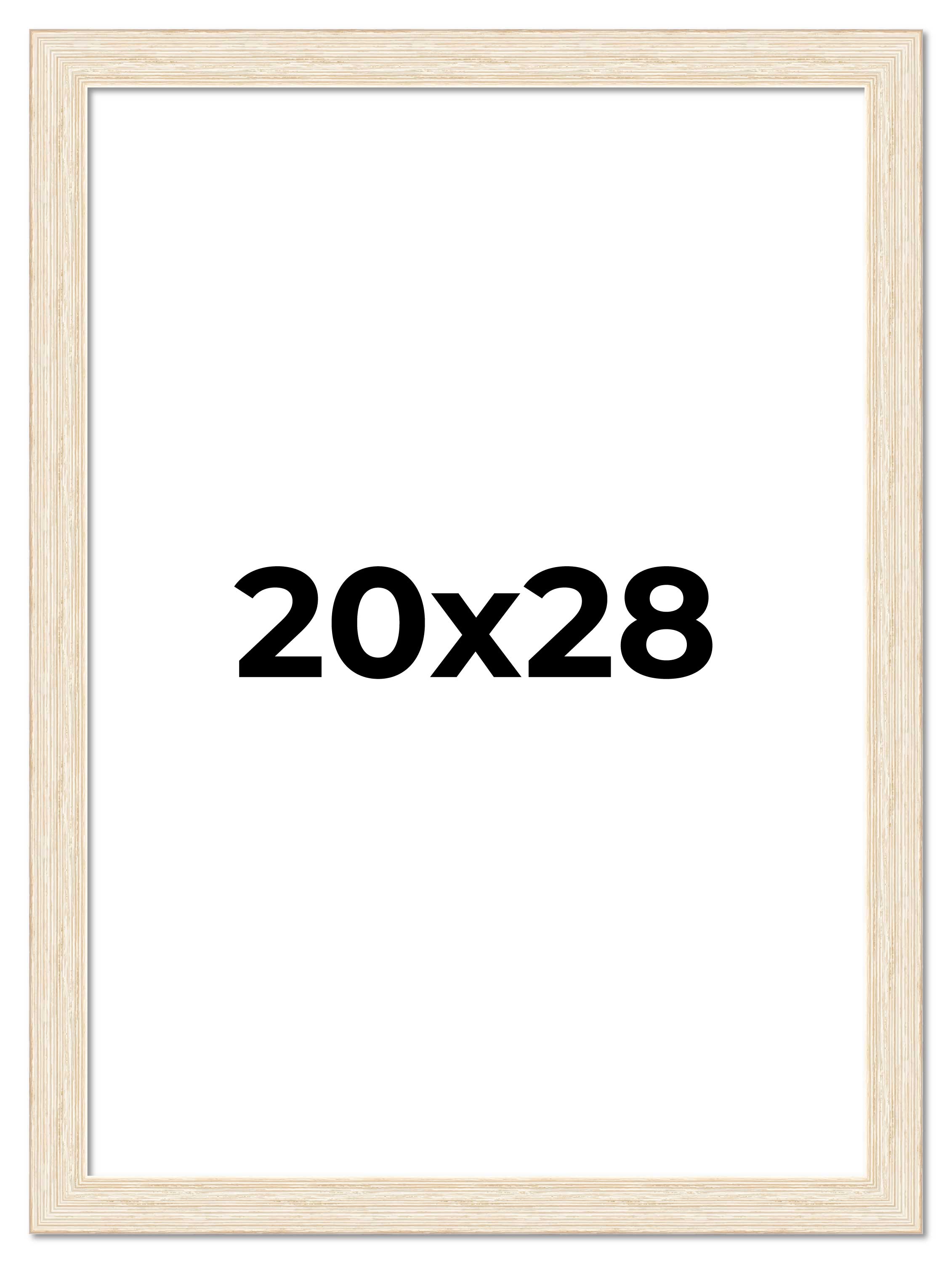 20x28 Frame White Real Wood Picture Frame Width 1.5 inches | Interior Frame Dept