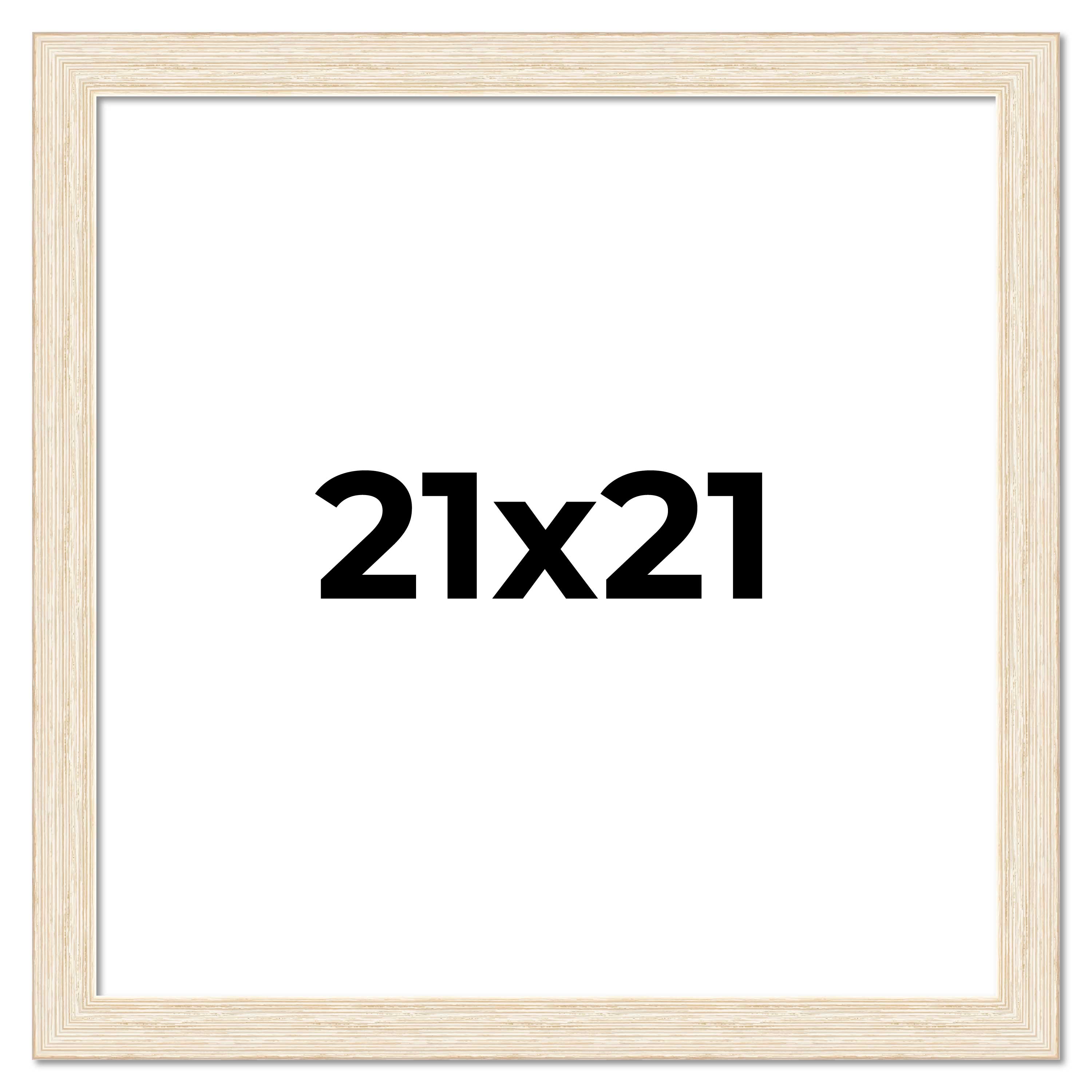 21x21 Frame White Real Wood Picture Frame Width 1.5 inches | Interior Frame Dept main product image