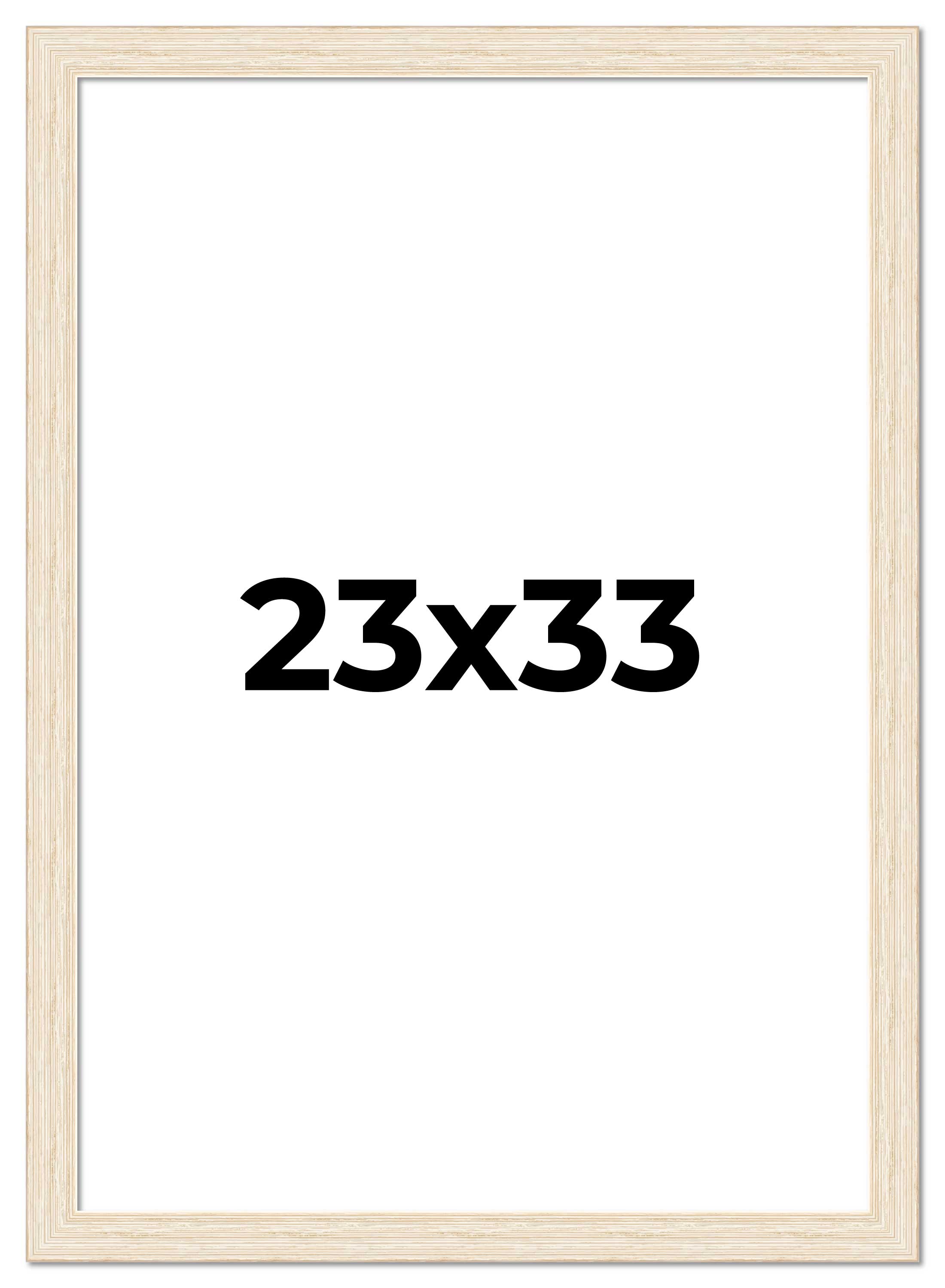 23×33 Frame White Real Wood Picture Frame Width 1.5 inches | Interior Frame Dept