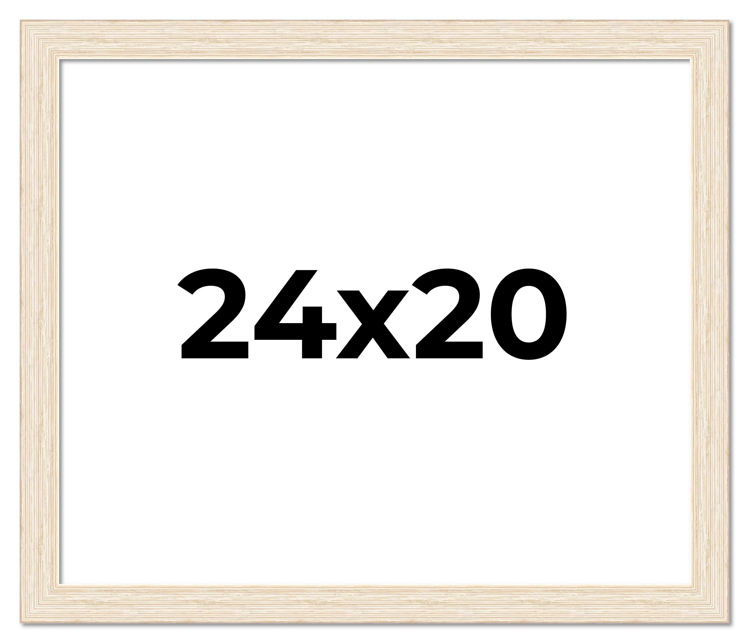 24x20 Frame White Real Wood Picture Frame Width 1.5 inches | Interior Frame Dept main product image