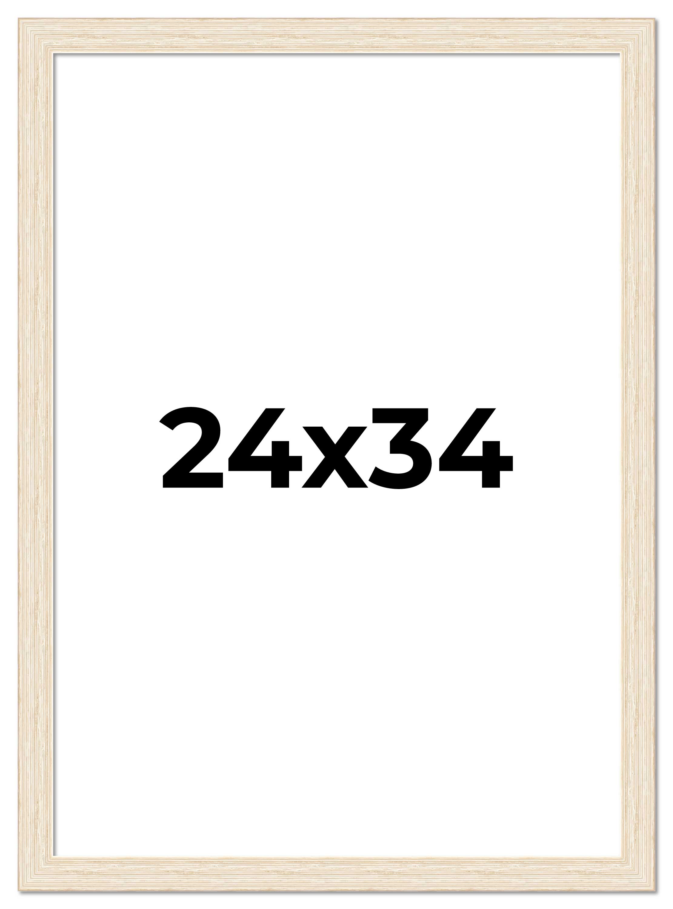 24x34 Frame White Real Wood Picture Frame Width 1.5 inches | Interior Frame Dept main product image