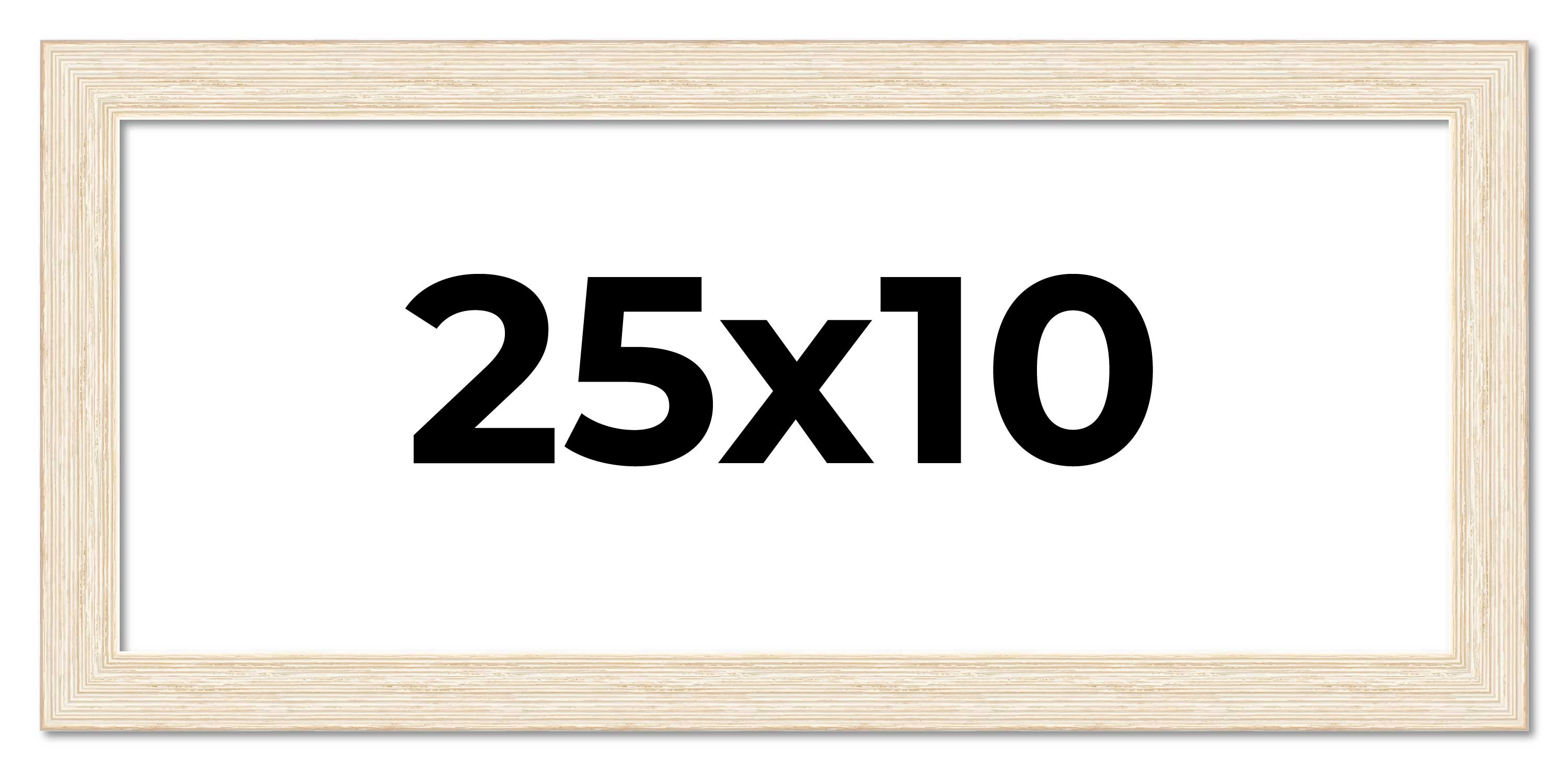 25x10 Frame White Real Wood Picture Frame Width 1.5 inches | Interior Frame Dept main product image