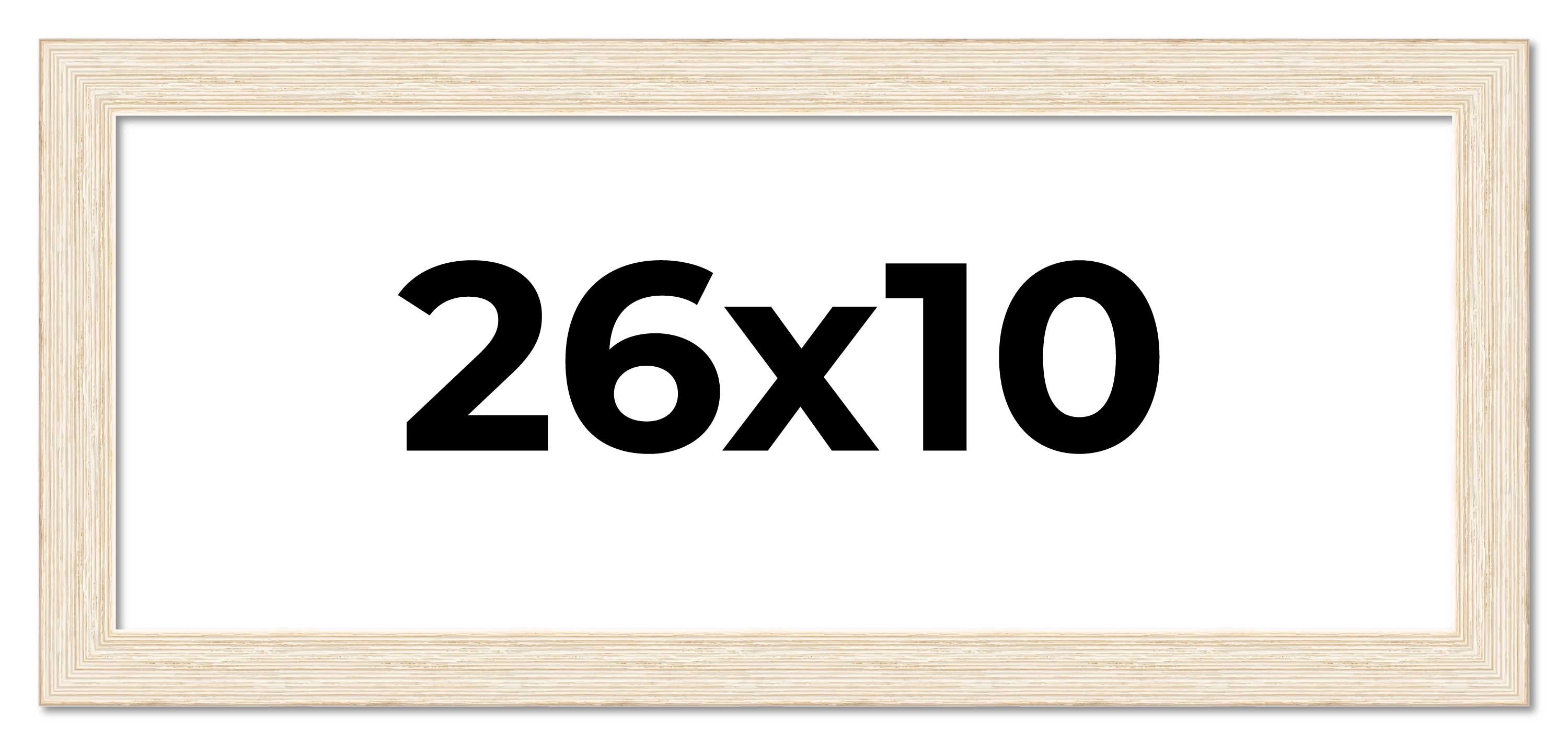 26x10 Frame White Real Wood Picture Frame Width 1.5 inches | Interior Frame Dept main product image