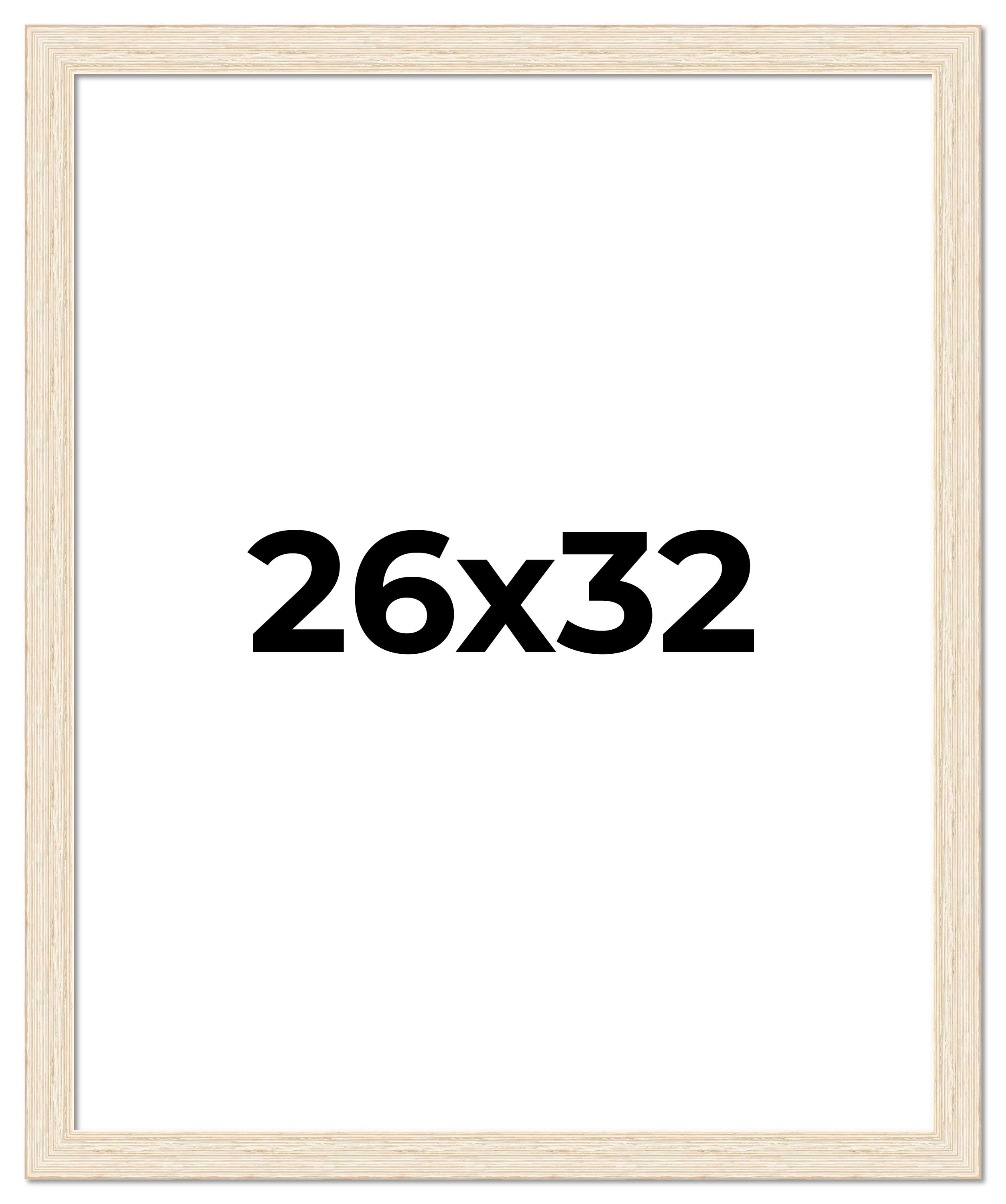 26x32 Frame White Real Wood Picture Frame Width 1.5 inches | Interior Frame Dept main product image