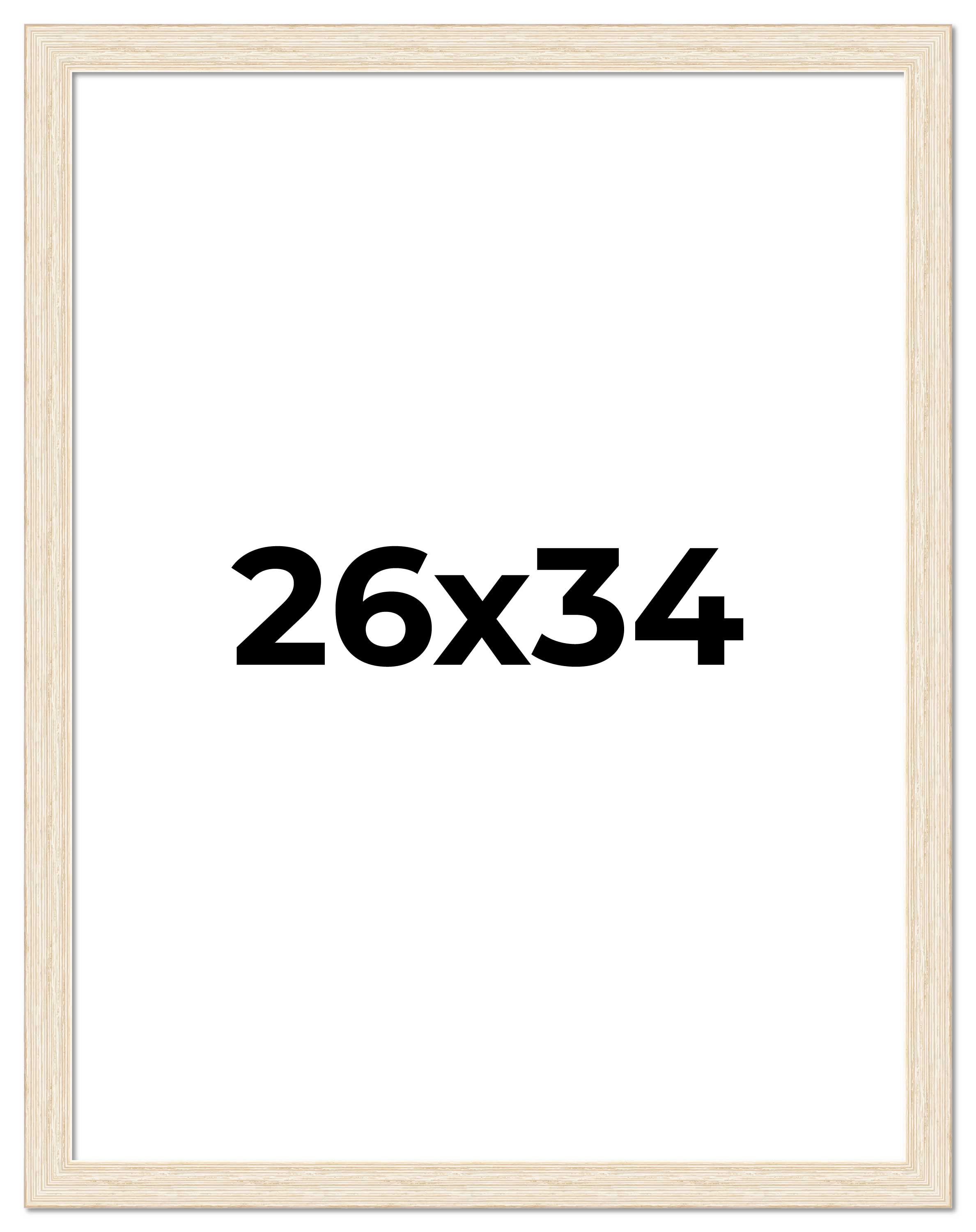 26x34 Frame White Real Wood Picture Frame Width 1.5 inches | Interior Frame Dept main product image