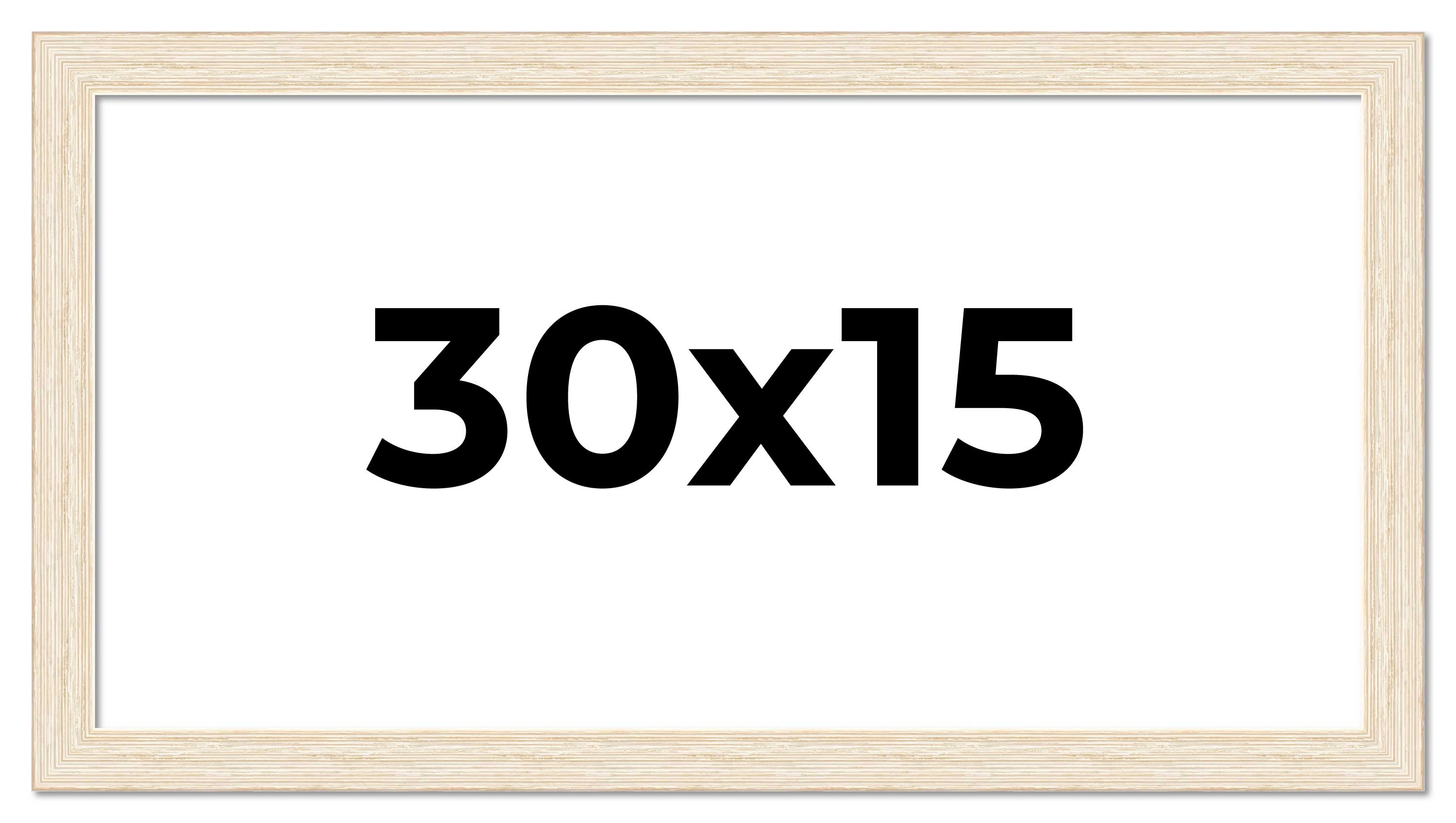 30x15 Frame White Real Wood Picture Frame Width 1.5 inches | Interior Frame Dept main product image