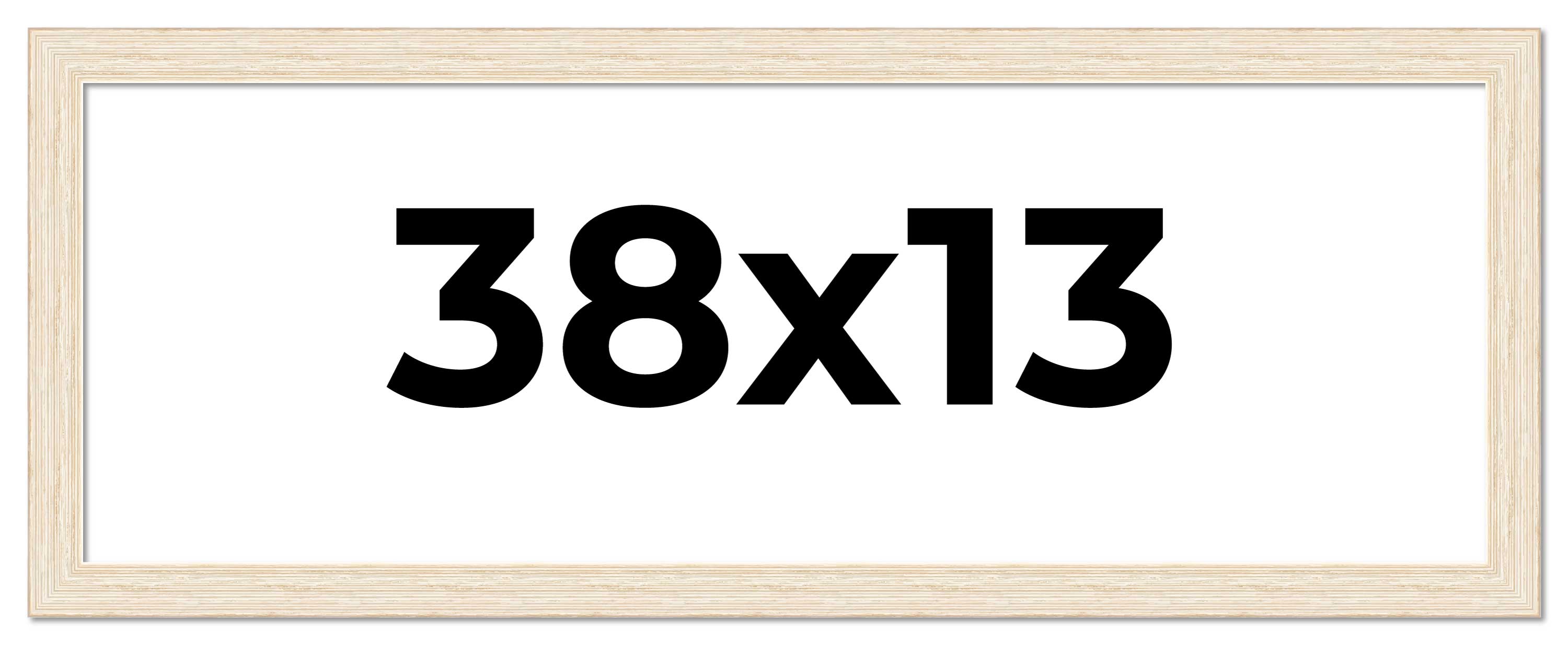 38x13 Frame White Real Wood Picture Frame Width 1.5 inches | Interior Frame Dept main product image