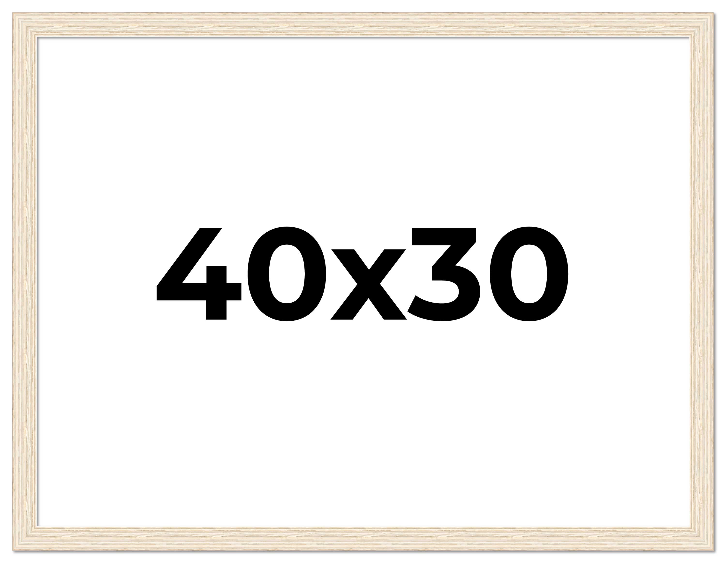 40x30 Frame White Real Wood Picture Frame Width 1.5 inches | Interior Frame Dept main product image