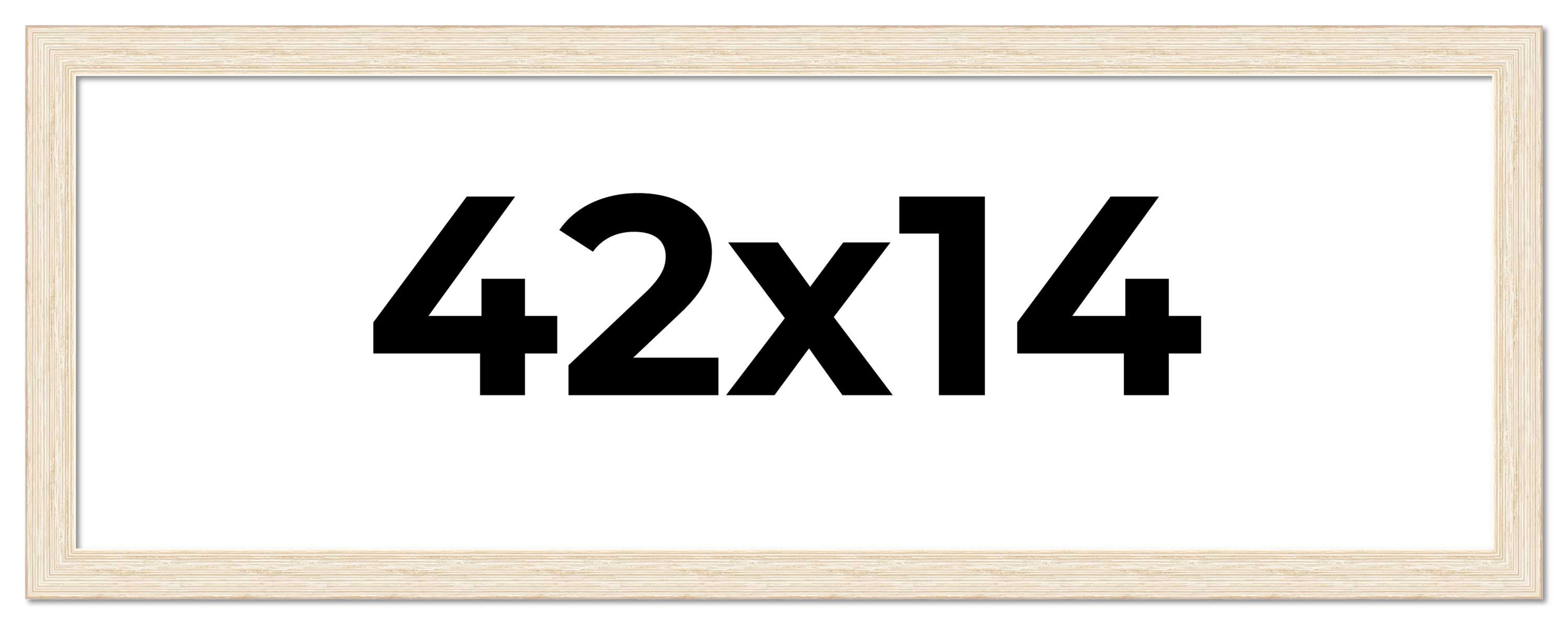 42x14 Frame White Real Wood Picture Frame Width 1.5 inches | Interior Frame Dept main product image