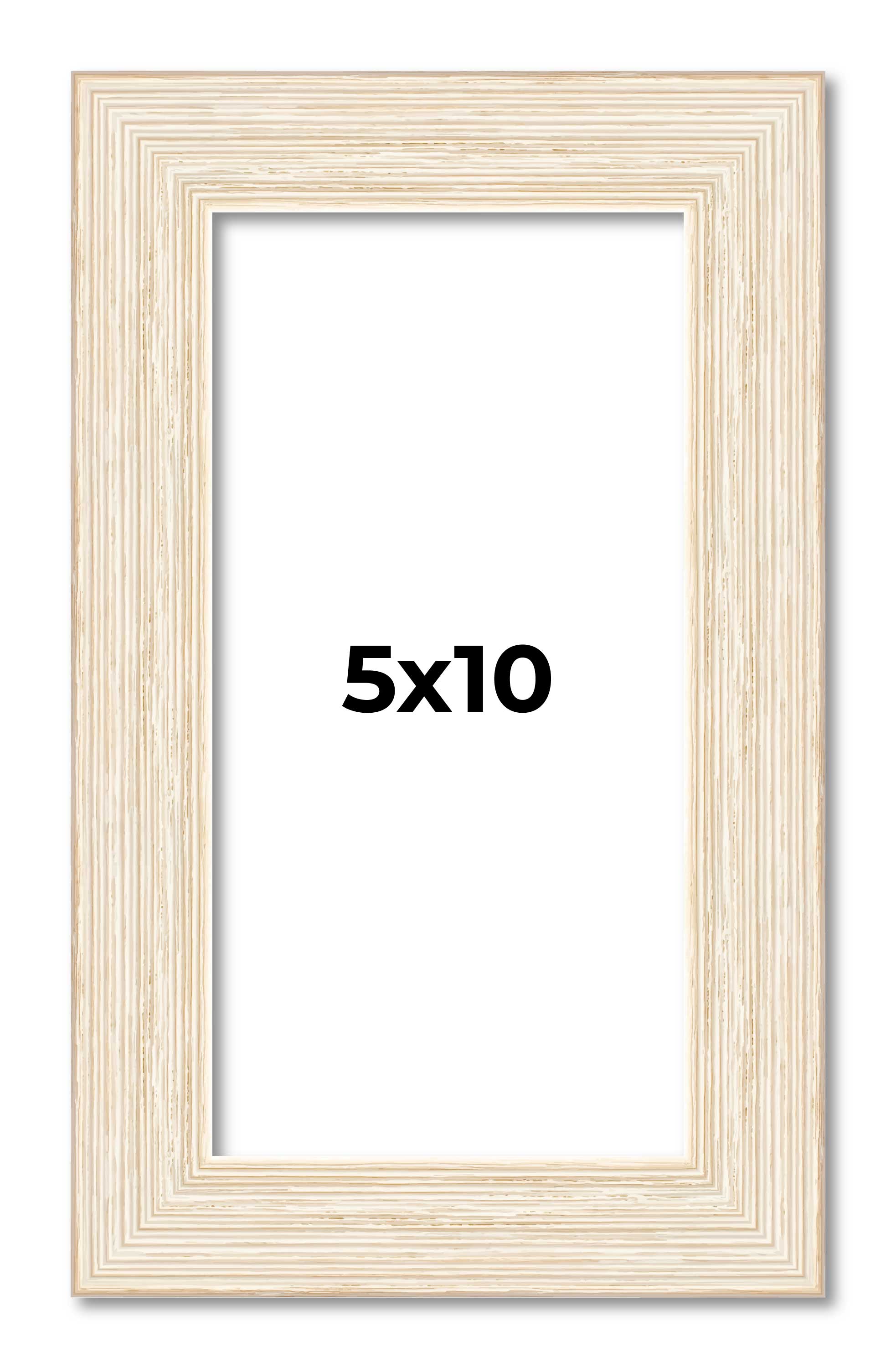 5×10 In Frame White Real Wood Picture Frame Width 1.5 inches | Interior Frame De