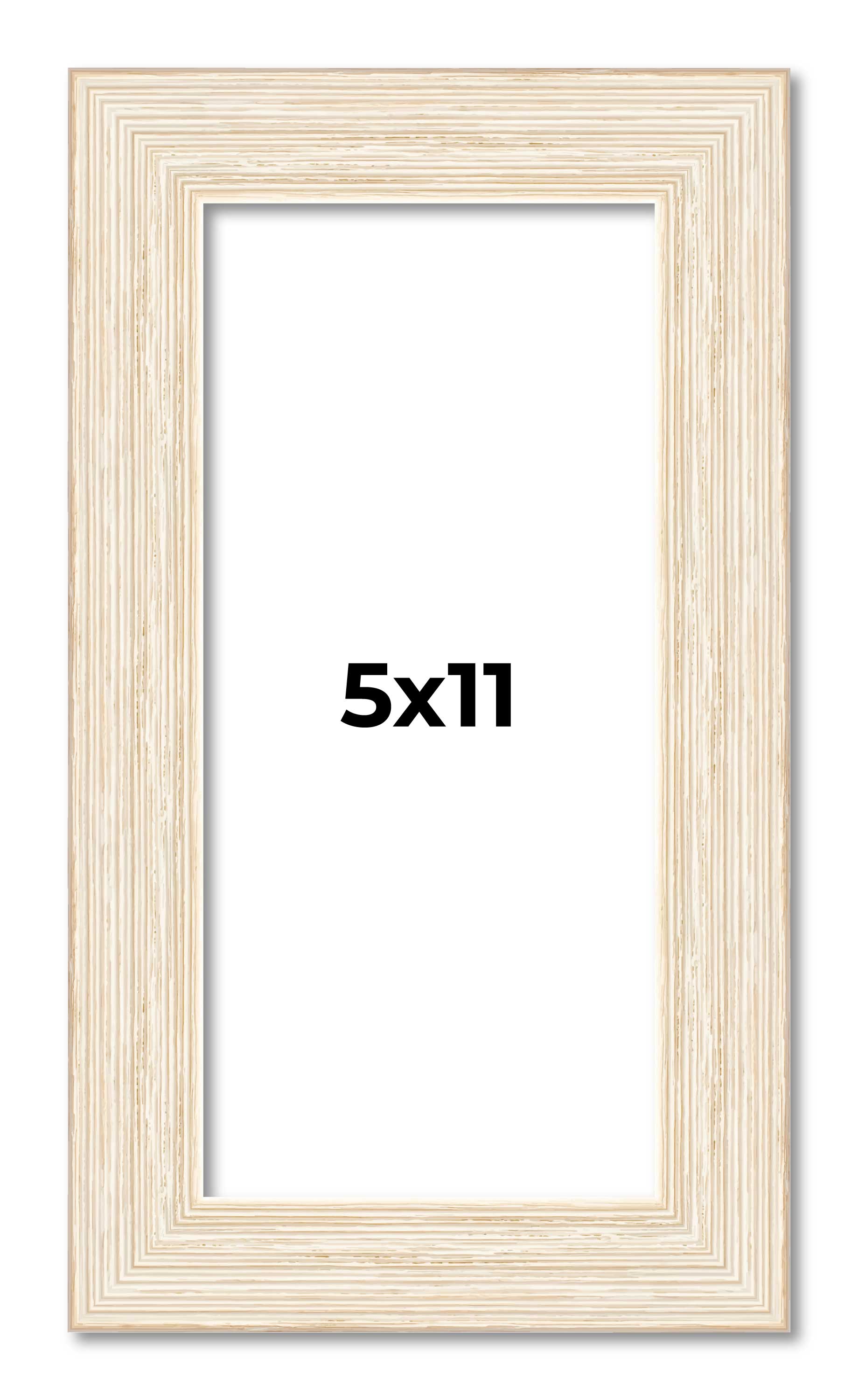 5×11 In Frame White Real Wood Picture Frame Width 1.5 inches | Interior Frame De