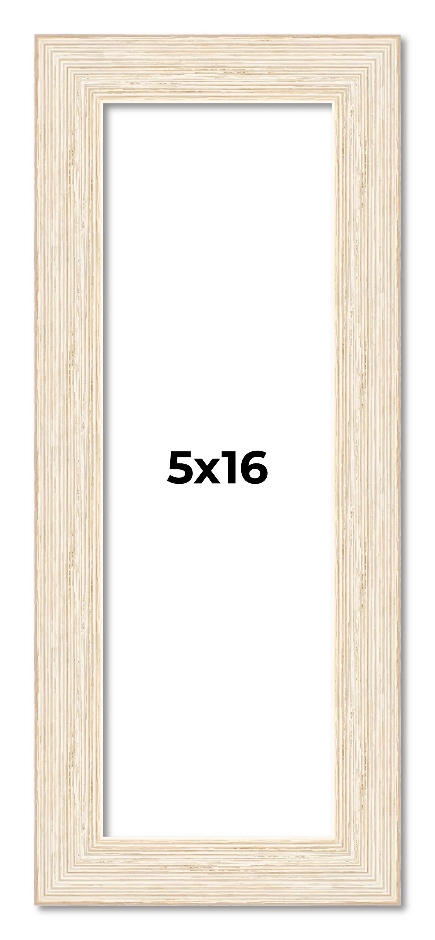 5×16 In Frame White Real Wood Picture Frame Width 1.5 inches | Interior Frame De