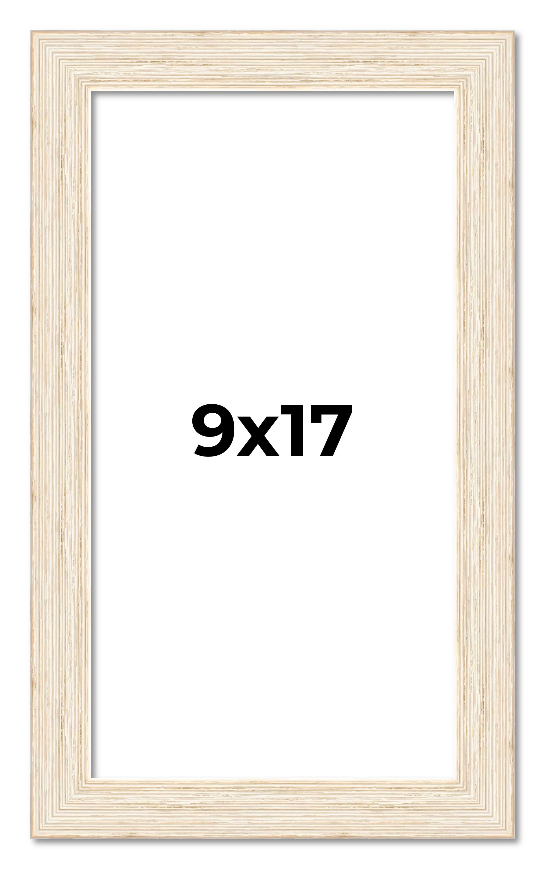 9x17 Rahmen Weiß Barnwood Bilderrahmen Modern Fotorahmen UV Acryl, Säurefrei - Bild 1 von 9