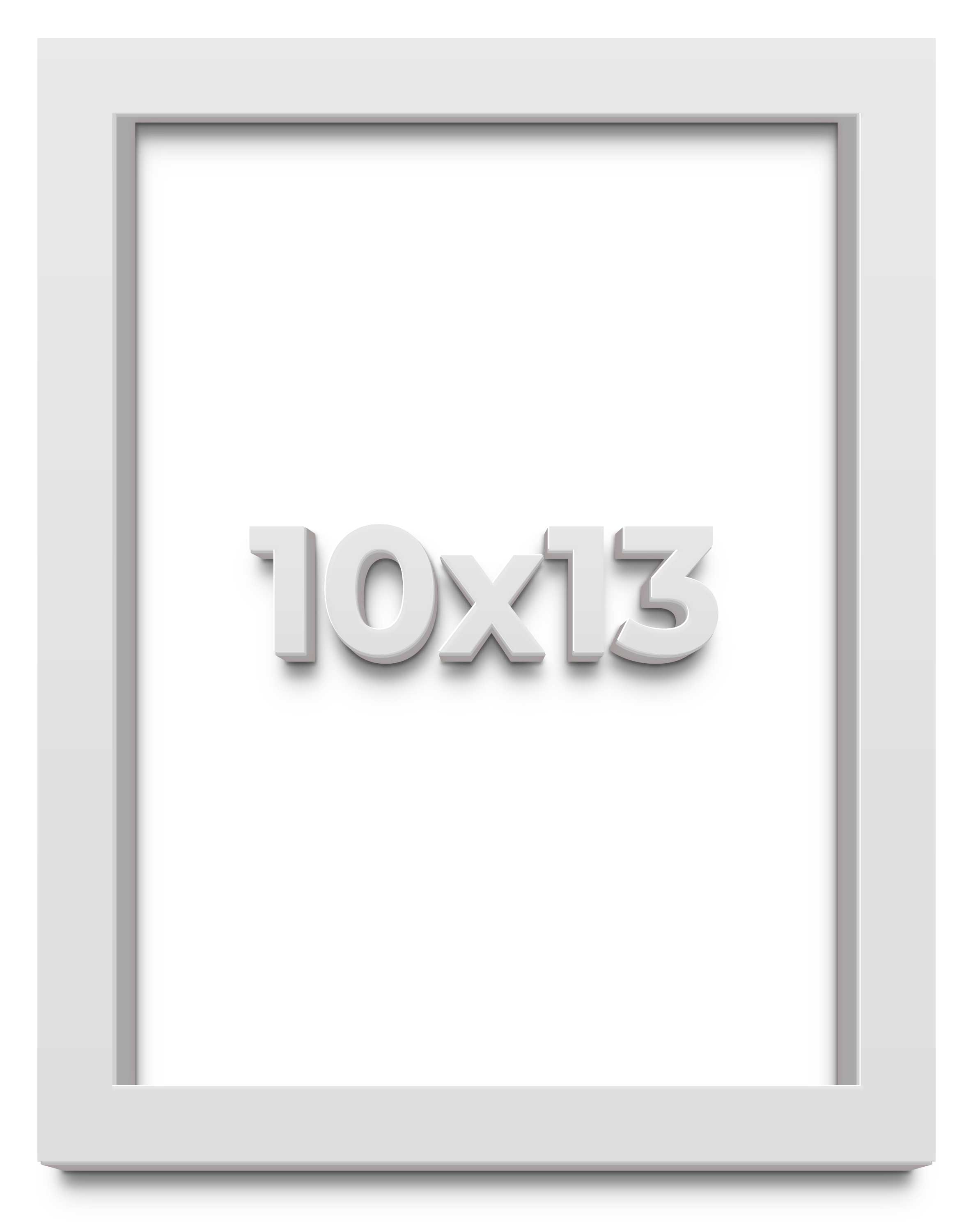 10×13 Shadow Box High Gloss White Display Frame | 1.625 Inches Deep | 1 Inch Mou