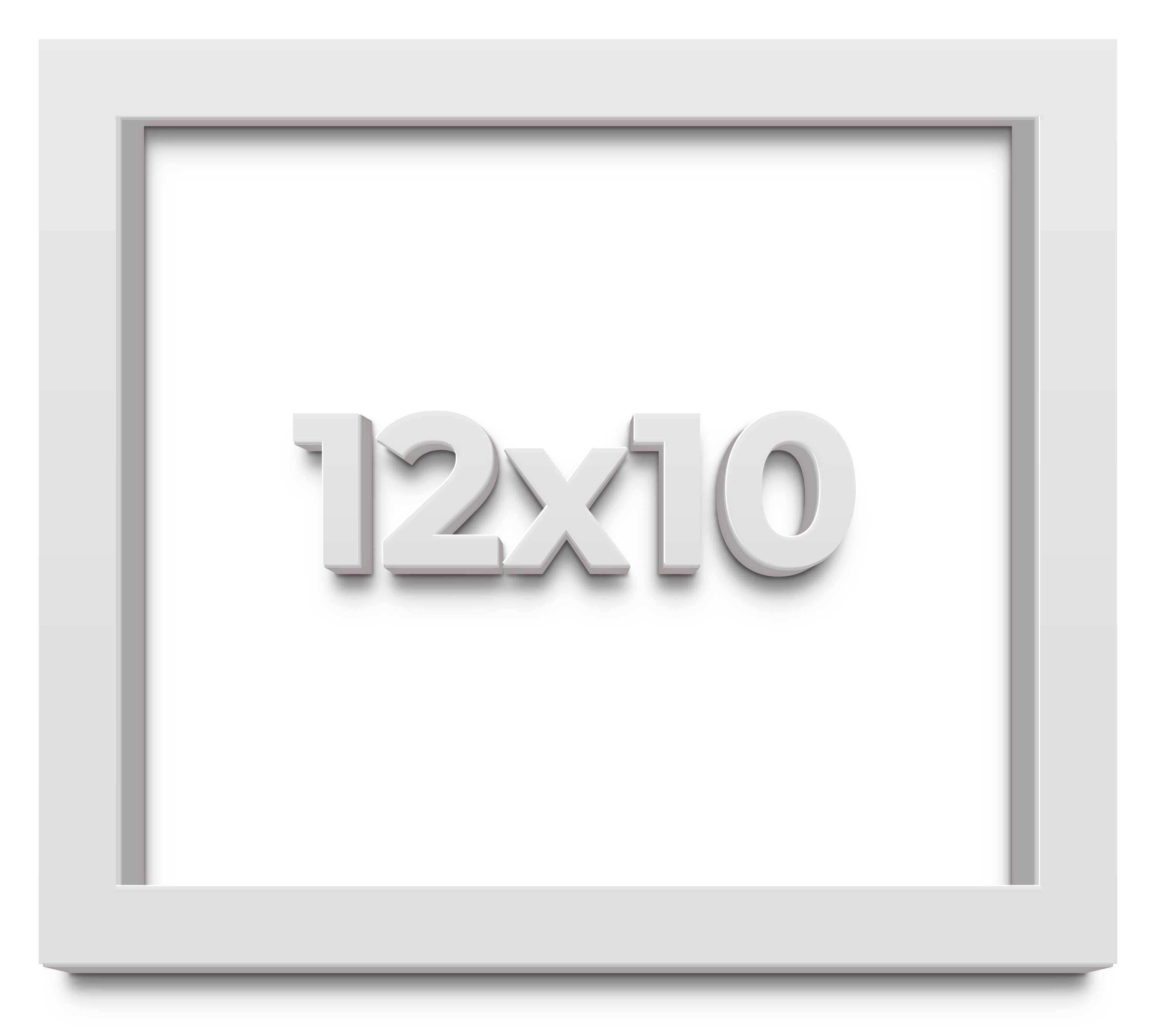12×10 Shadow Box High Gloss White Display Frame | 1.625 Inches Deep | 1 Inch Mou