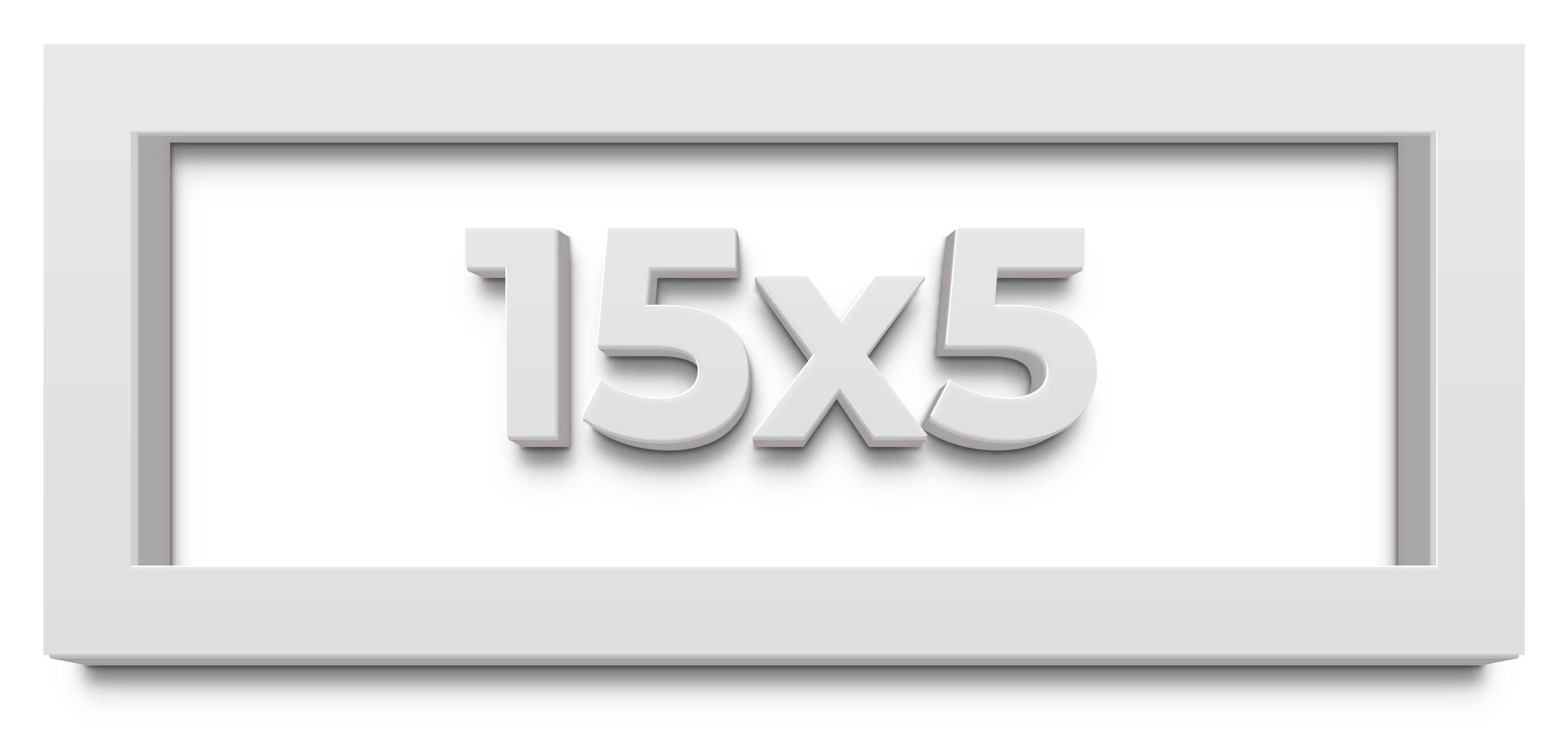 15×5 Shadow Box High Gloss White Display Frame | 1.625 Inches Deep | 1 Inch Moul