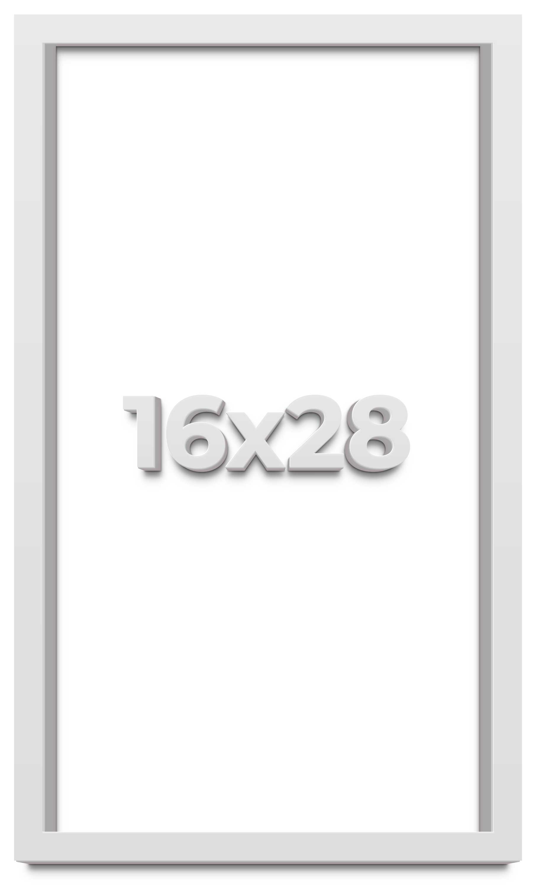 16x28 Shadow Box High Gloss White Display Frame | 1.625 Inches Deep | 1 ...