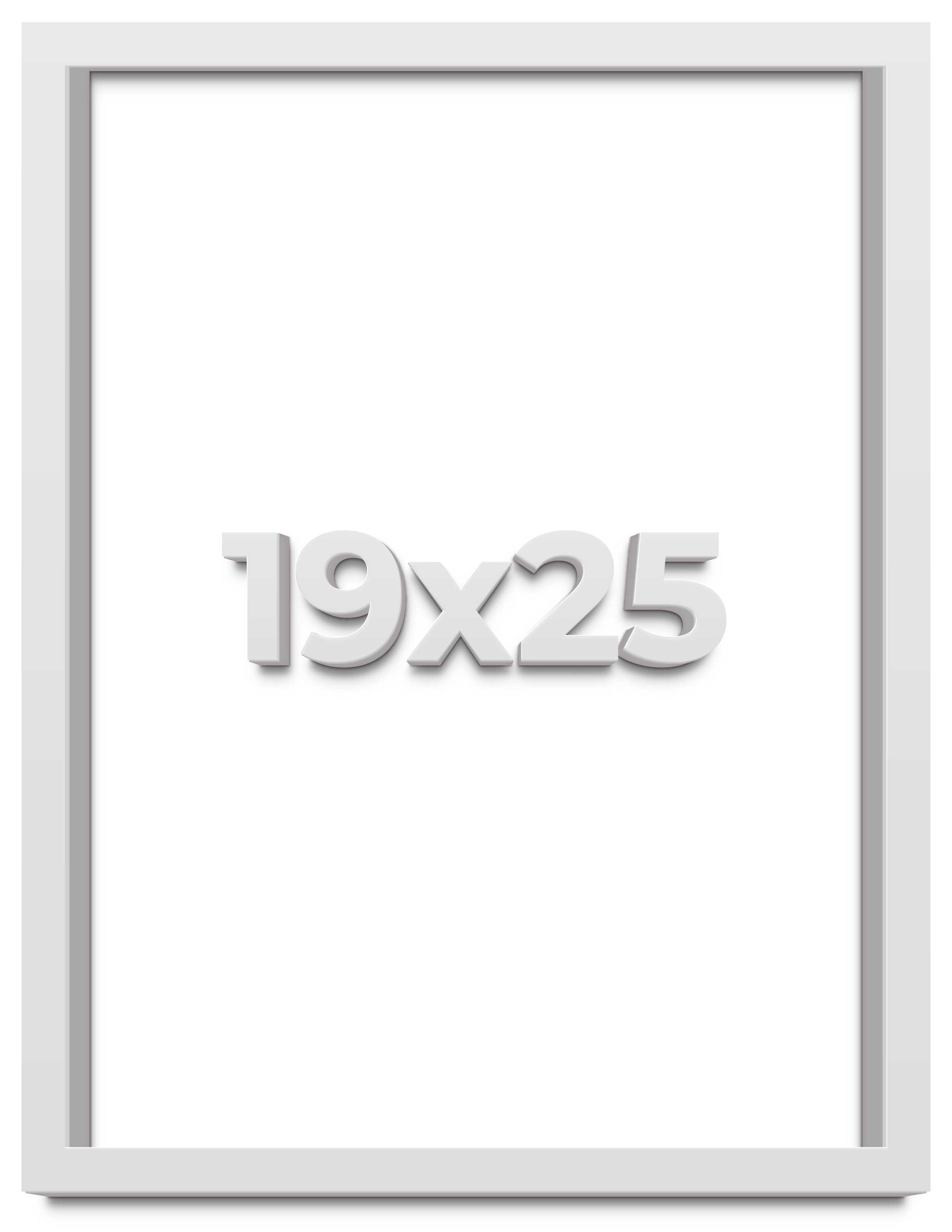 19×25 Shadow Box High Gloss White Display Frame | 1.625 Inches Deep | 1 Inch Mou