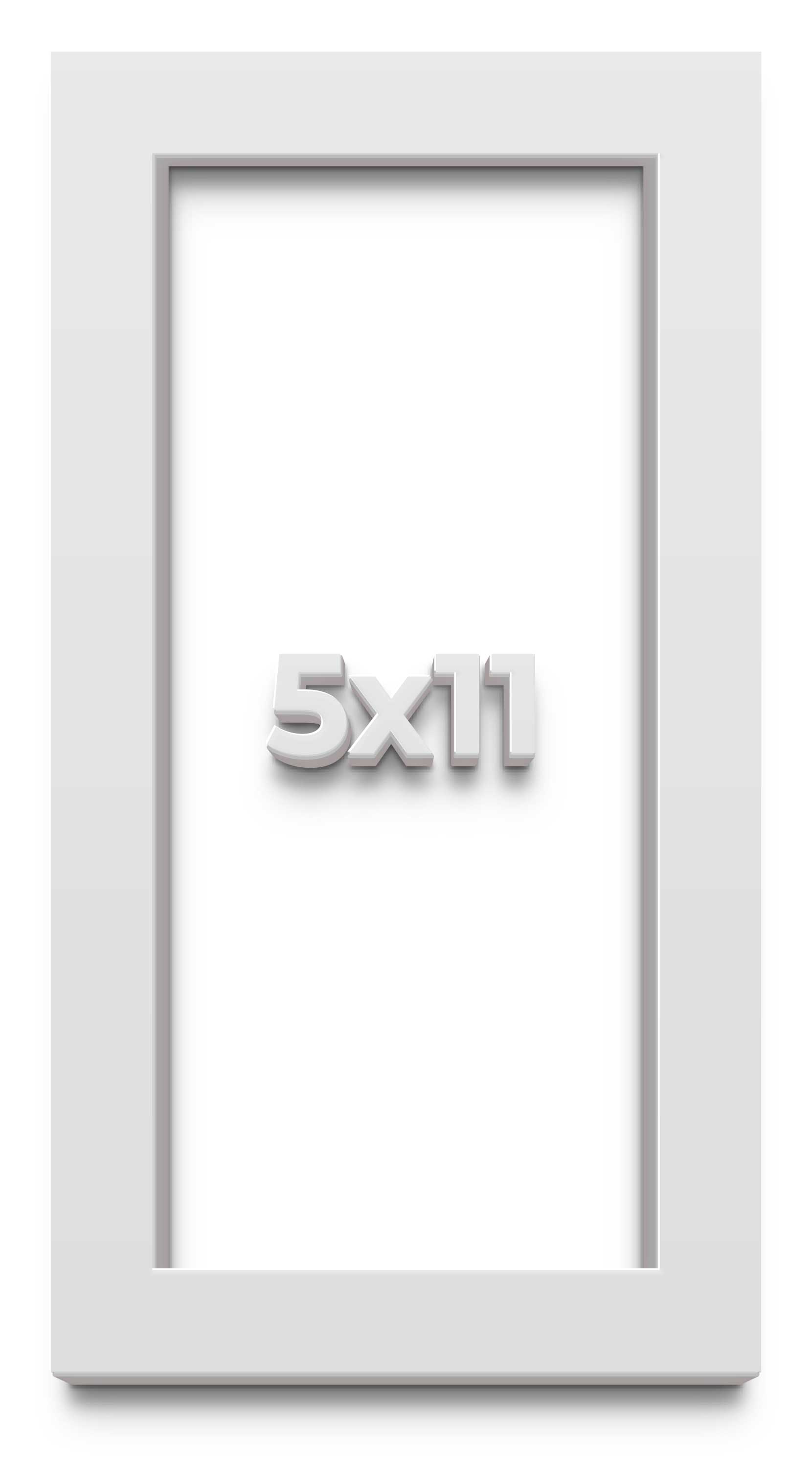 5×11 Shadow Box High Gloss White Display Frame | 1.625 Inches Deep | 1 Inch Moul