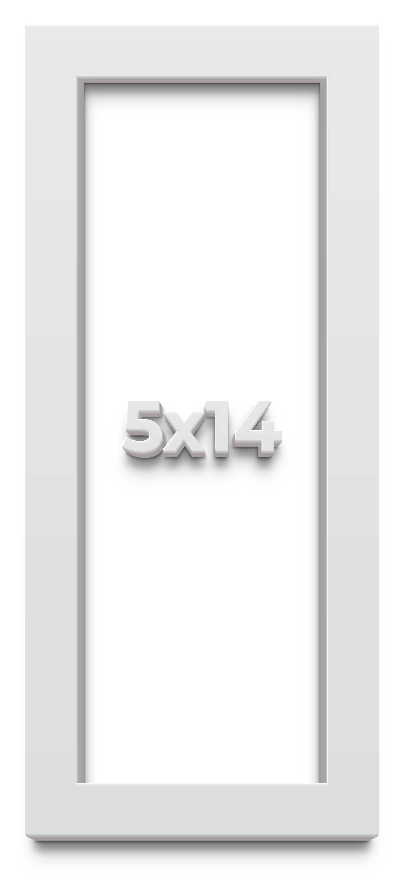 5×14 Shadow Box High Gloss White Display Frame | 1.625 Inches Deep | 1 Inch Moul