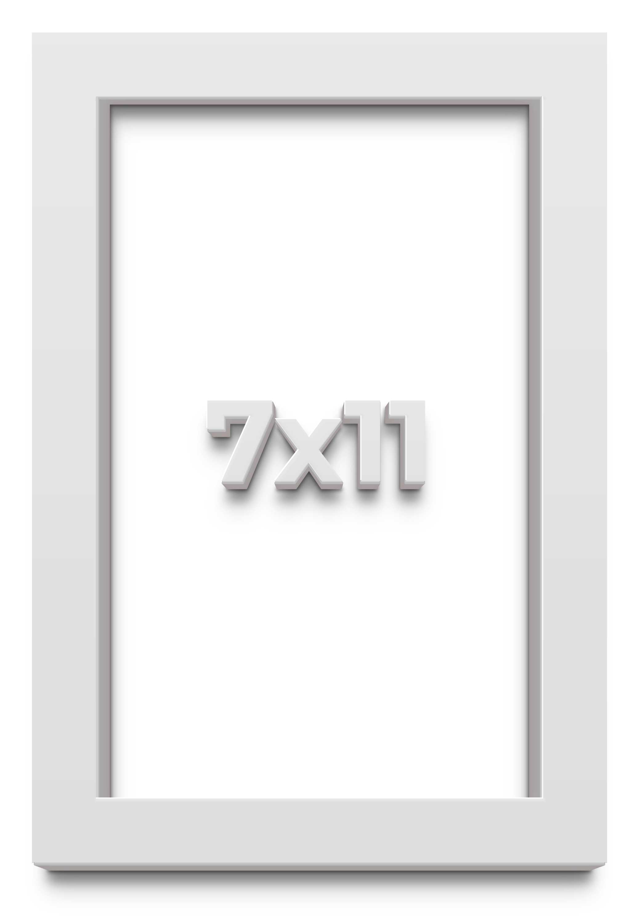 7×11 Shadow Box High Gloss White Display Frame | 1.625 Inches Deep | 1 Inch Moul