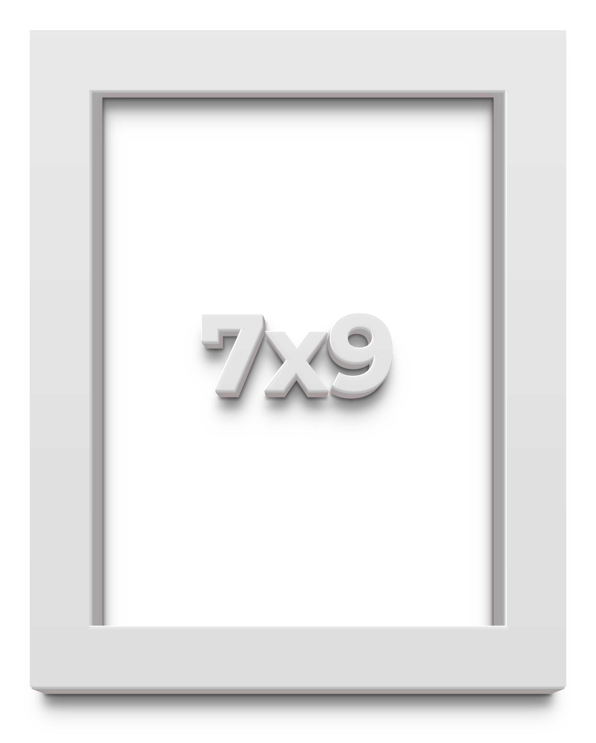 7×9 Shadow Box High Gloss White Display Frame | 1.625 Inches Deep | 1 Inch Mould