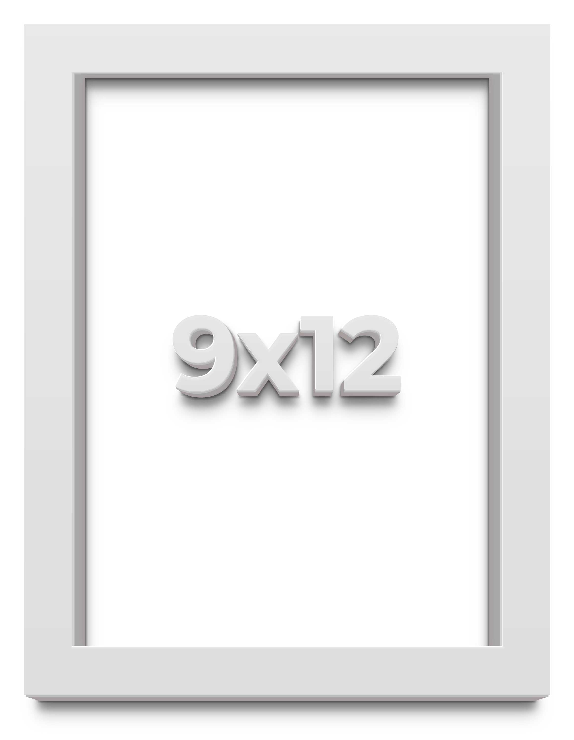 9×12 Shadow Box High Gloss White Display Frame | 1.625 Inches Deep | 1 Inch Moul