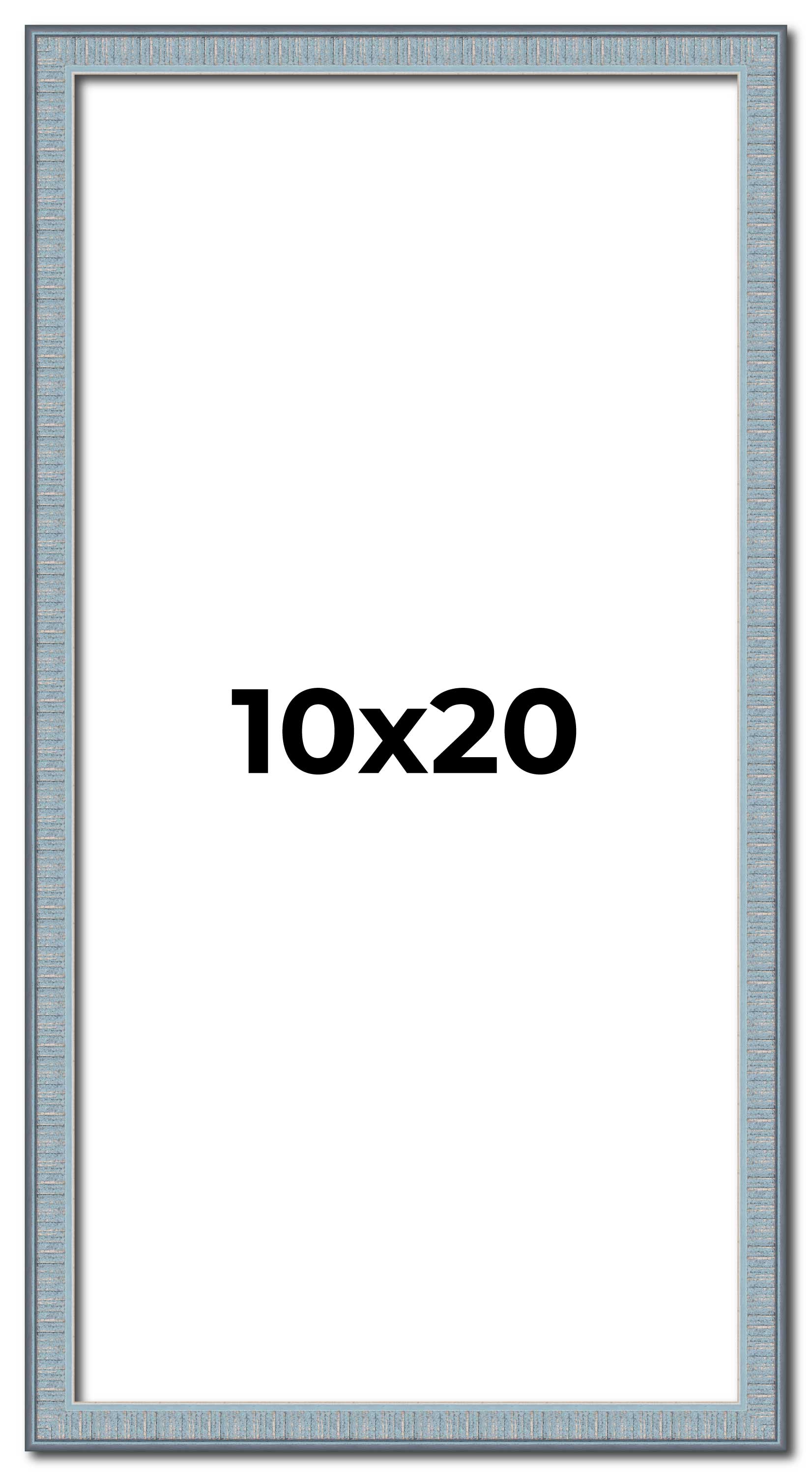 Panoramic Textured Blue Picture Frame – UV Acrylic, Backing, Hanging Hardware