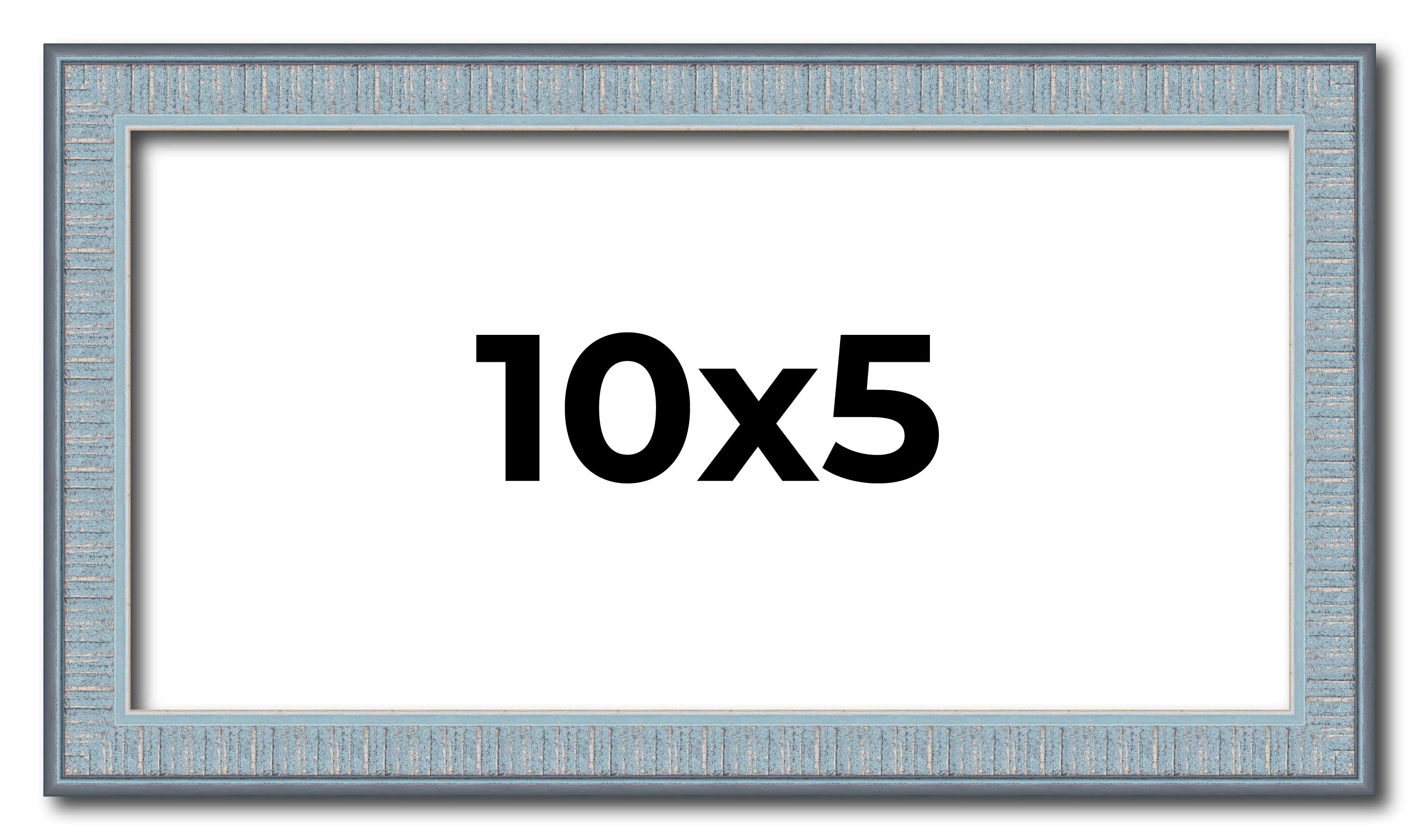 10×5 Frame Blue Picture Frame Complete Modern Photo Frame UV Acrylic, Acid Free