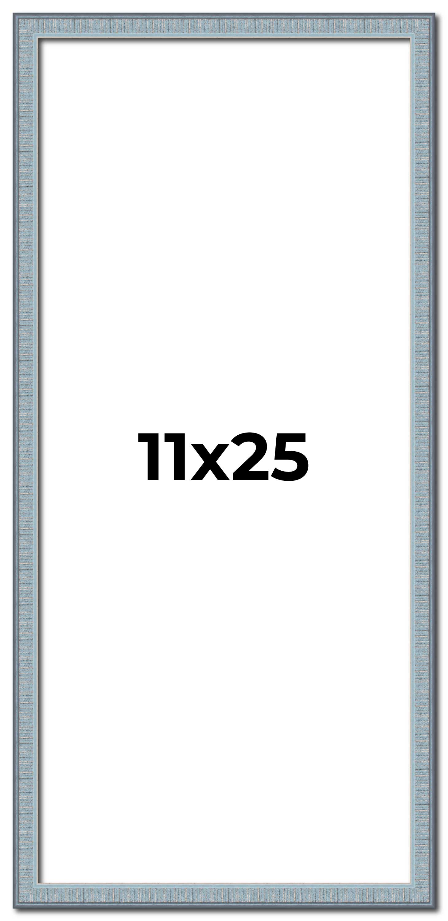 11×25 Frame Blue Scuffed Farm Board Solid Wood Picture Frame Width 0.75 Inches |
