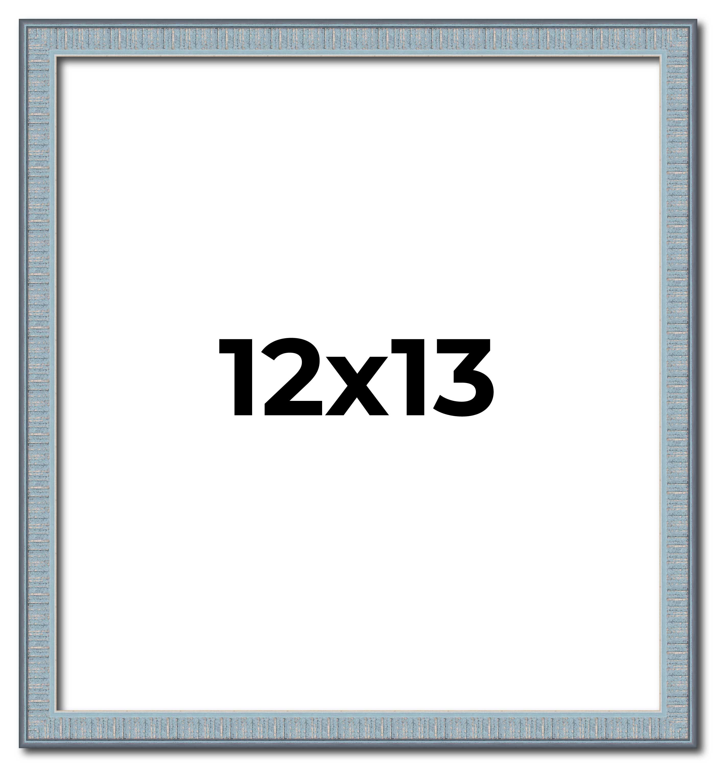 12x13 Frame Rustic Sky Blue Solid Wood Picture Frame | 0.75 Inch Moulding Width - Picture 1 of 9