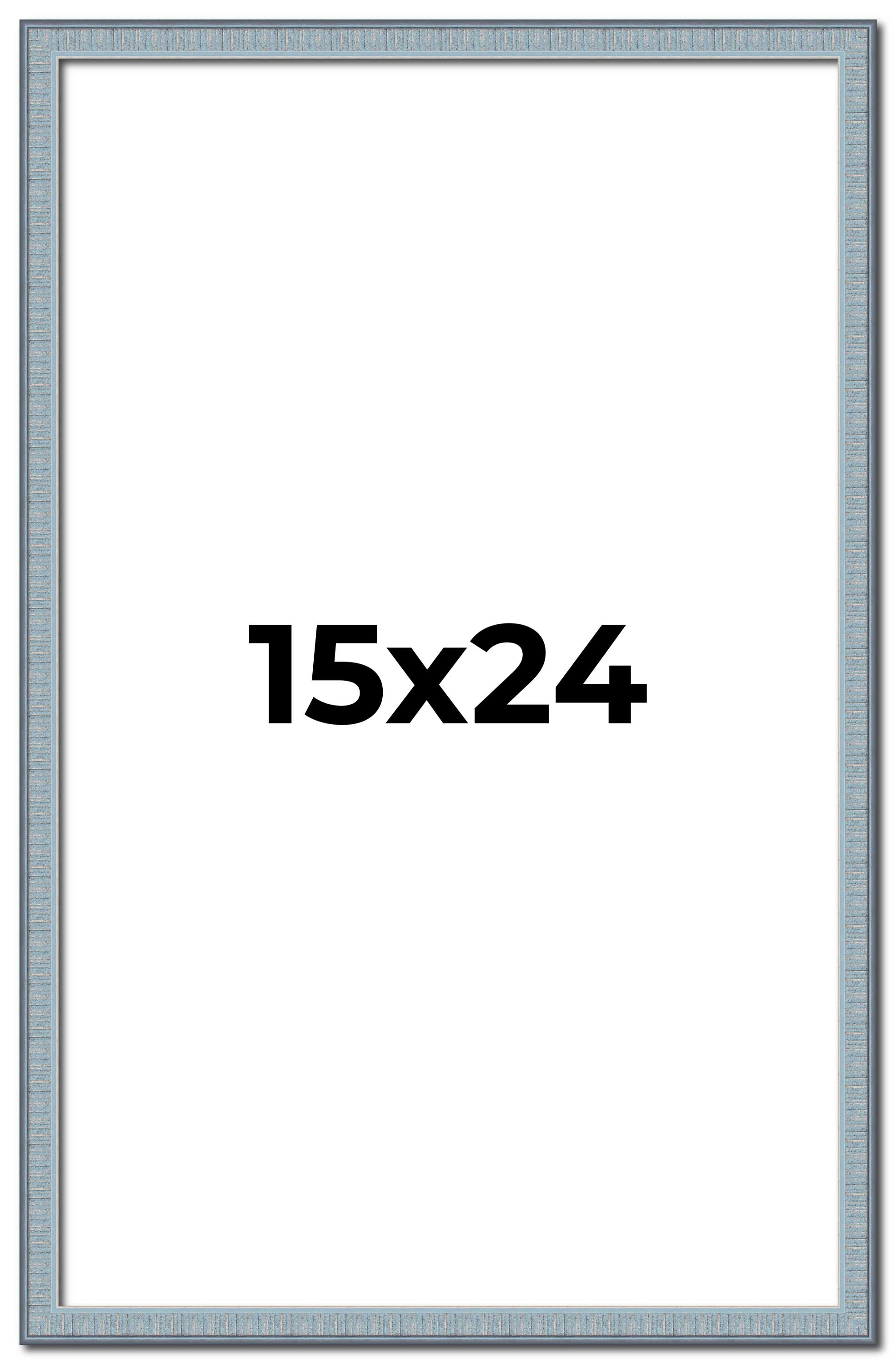 15×24 Frame Blue Scuffed Farm Board Solid Wood Picture Frame Width 0.75 Inches |