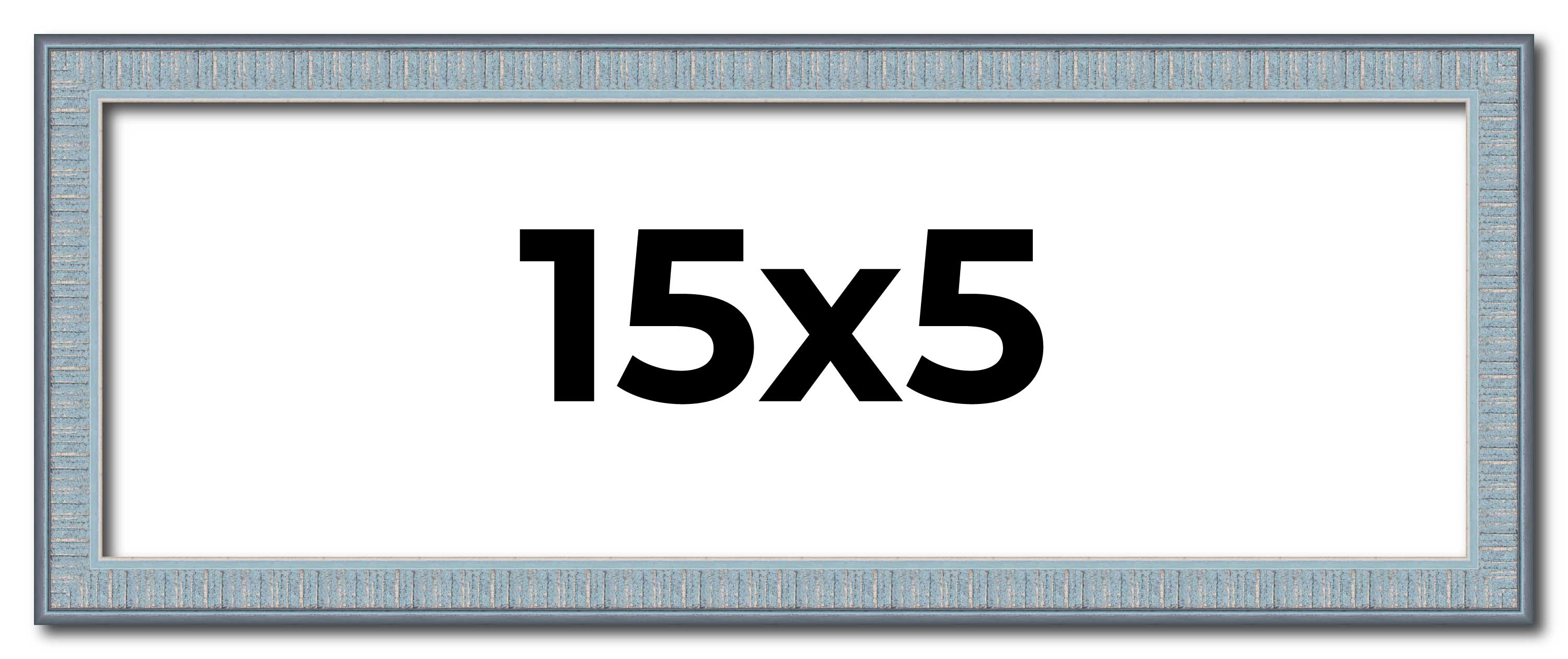 15×5 Frame Blue Scuffed Farm Board Solid Wood Picture Frame Width 0.75 Inches |